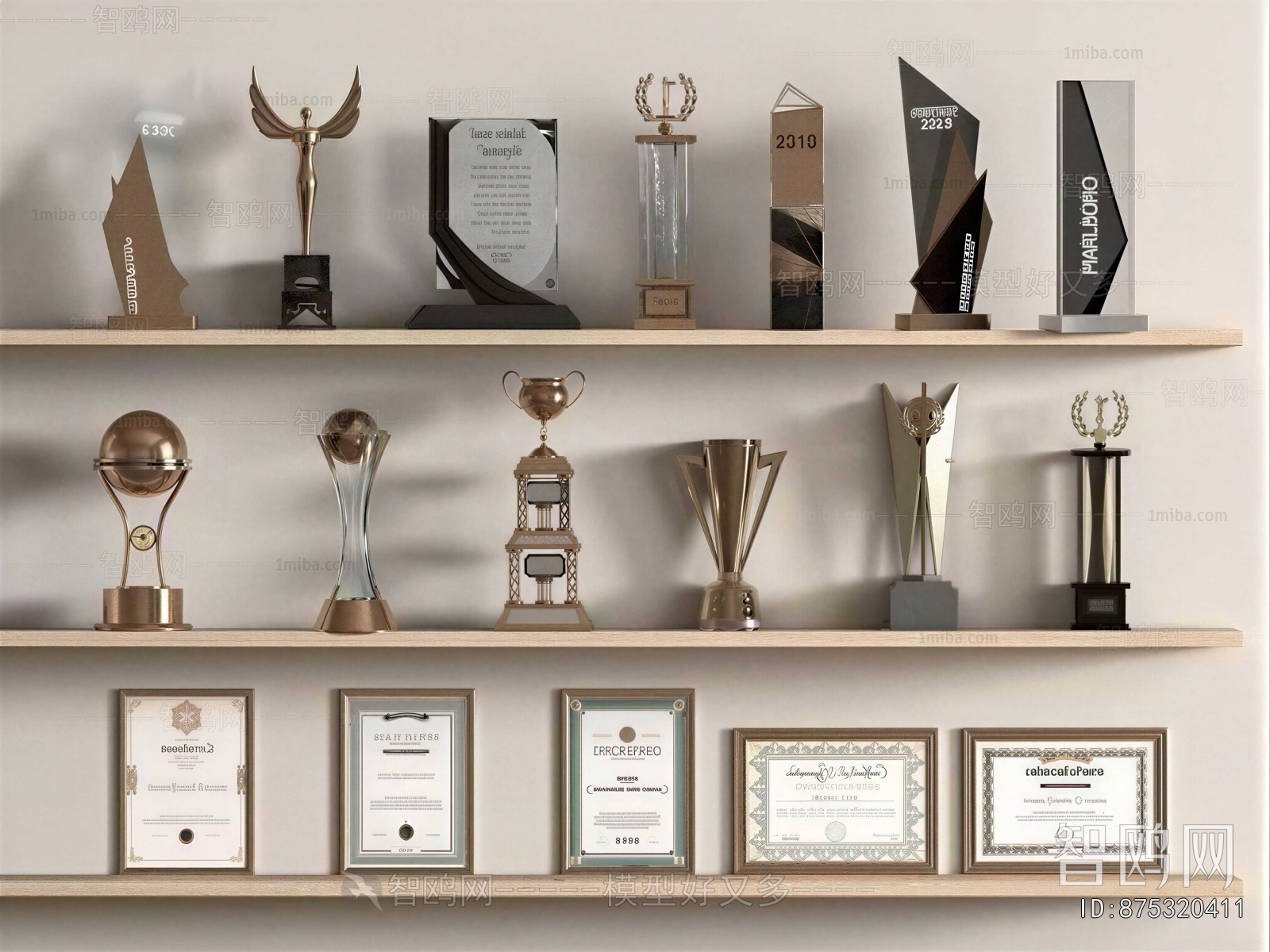 Modern Flag/badge/trophy/certificate