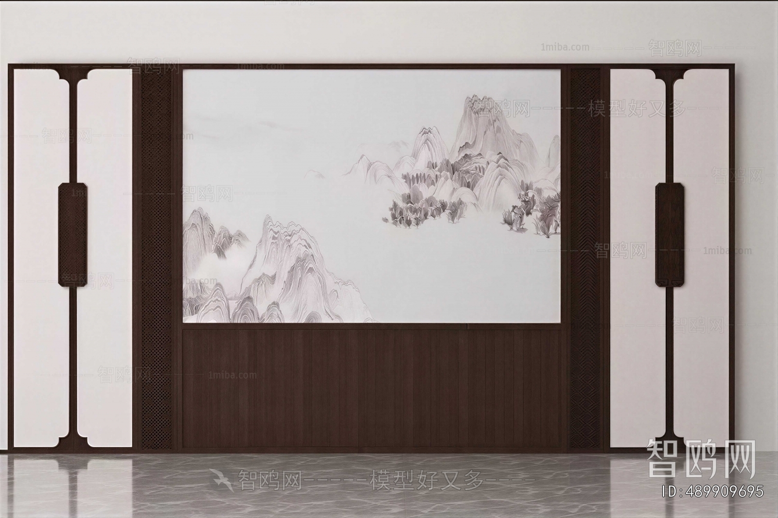 New Chinese Style TV Wall