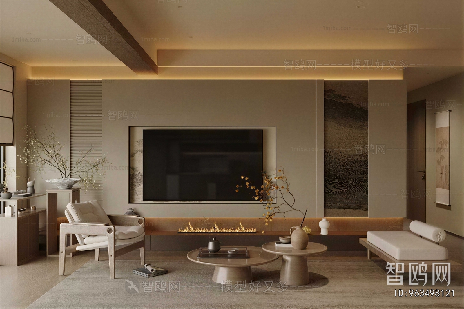 New Chinese Style A Living Room