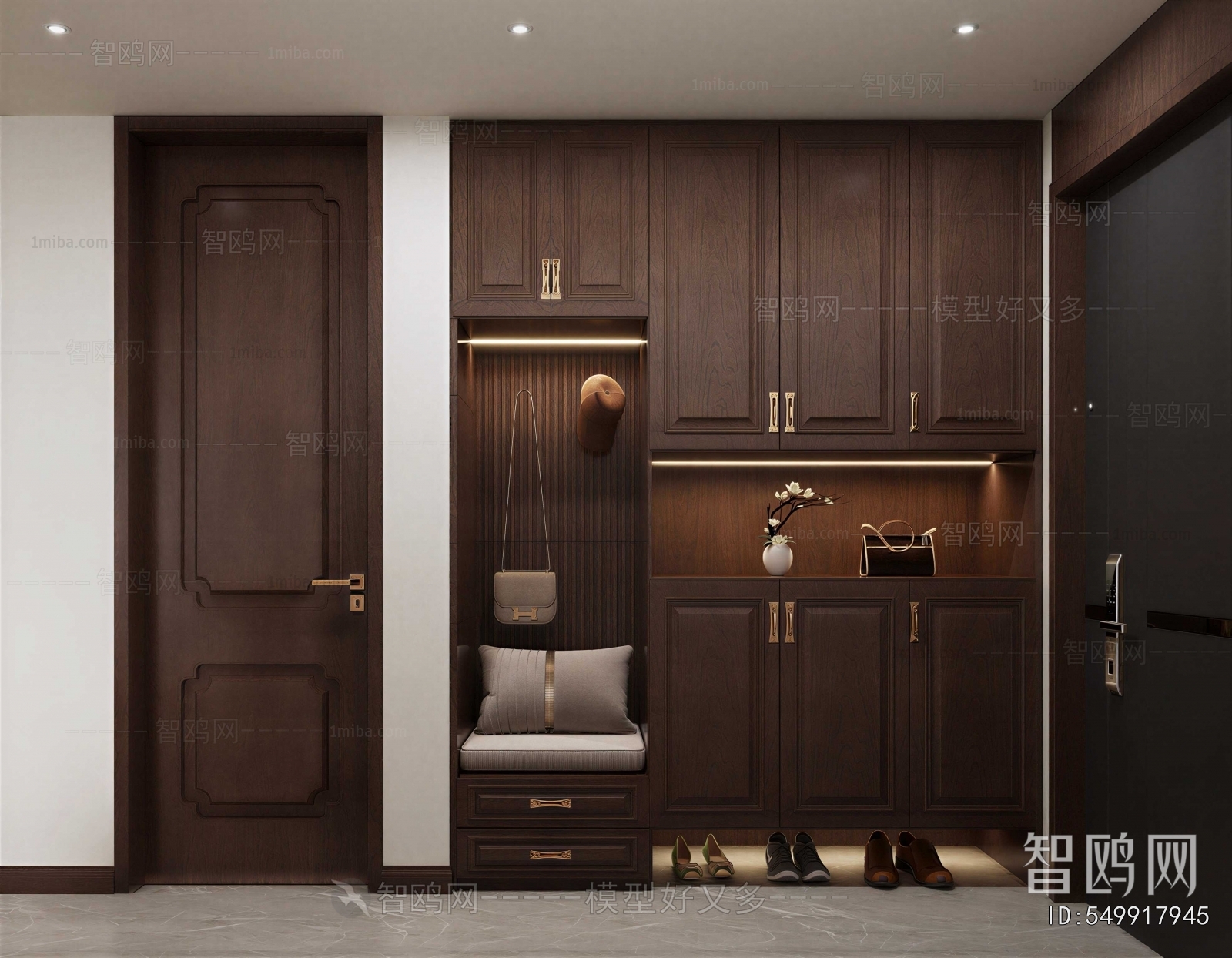 New Chinese Style Shoe Cabinet