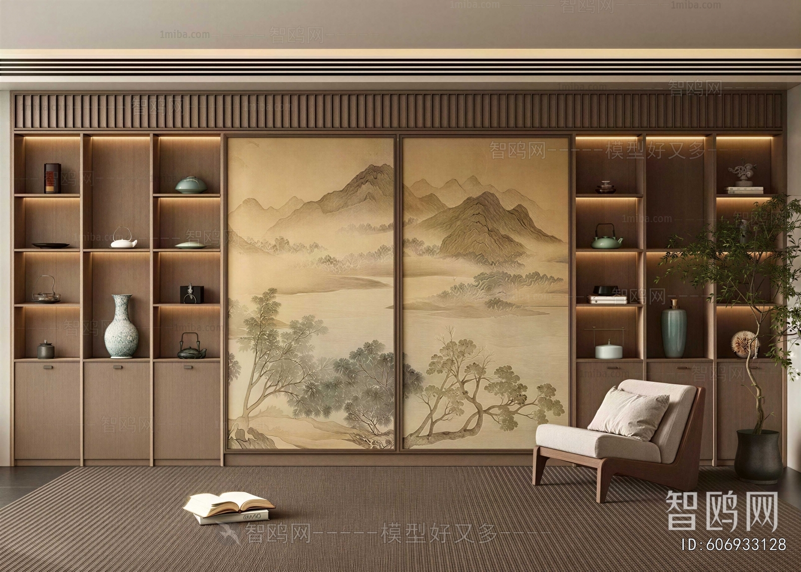New Chinese Style Decorative Cabinet