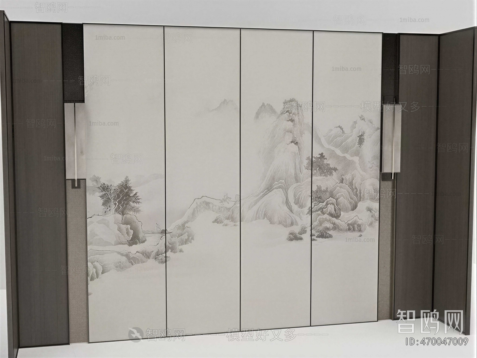 New Chinese Style TV Wall