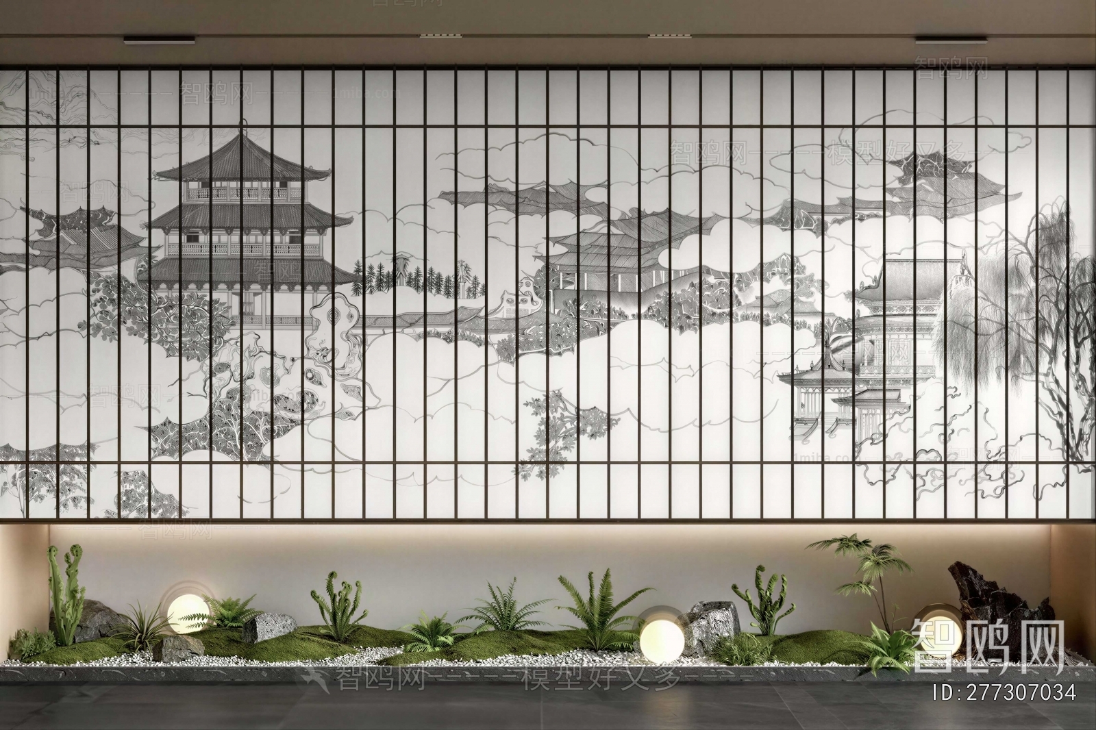 New Chinese Style Plant Landscaping