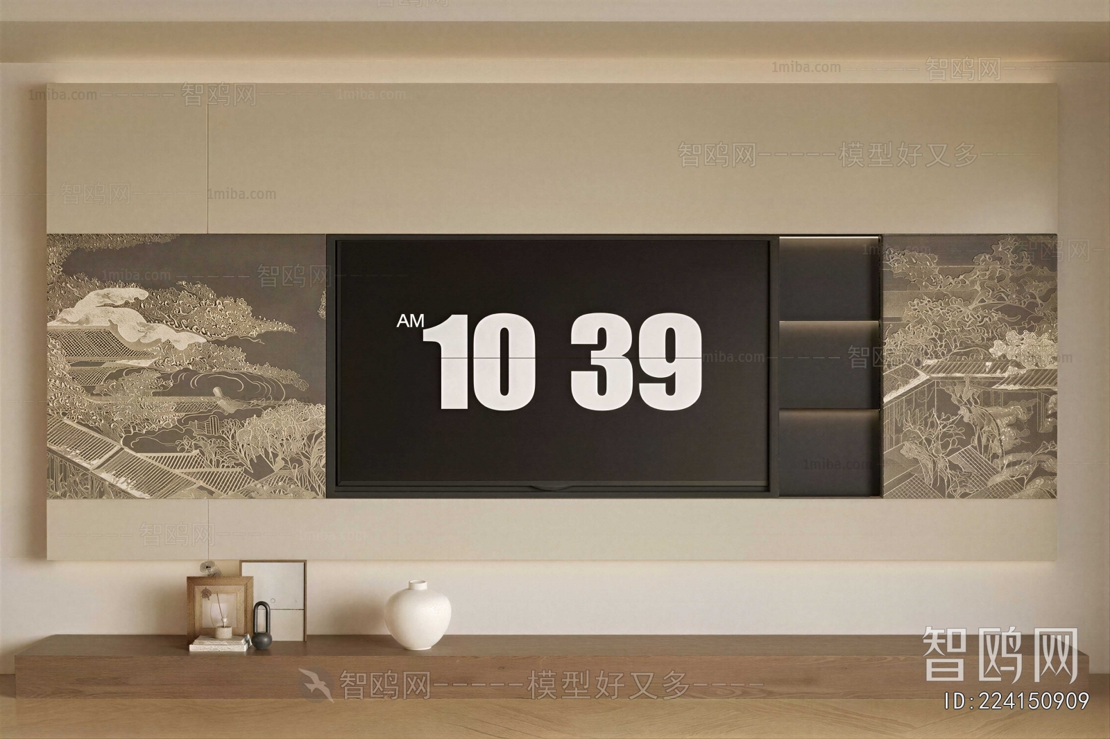 New Chinese Style TV Wall