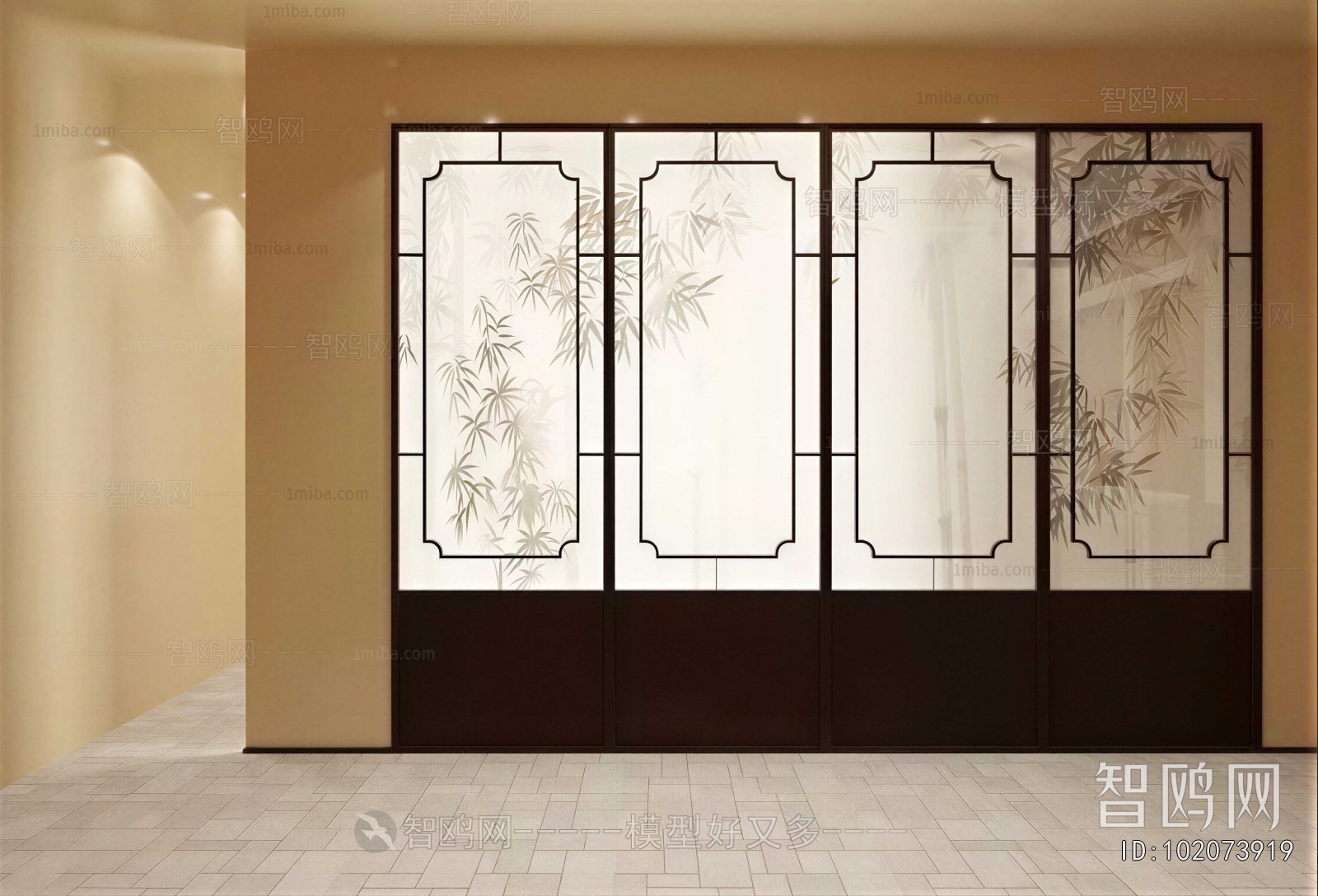 New Chinese Style TV Wall