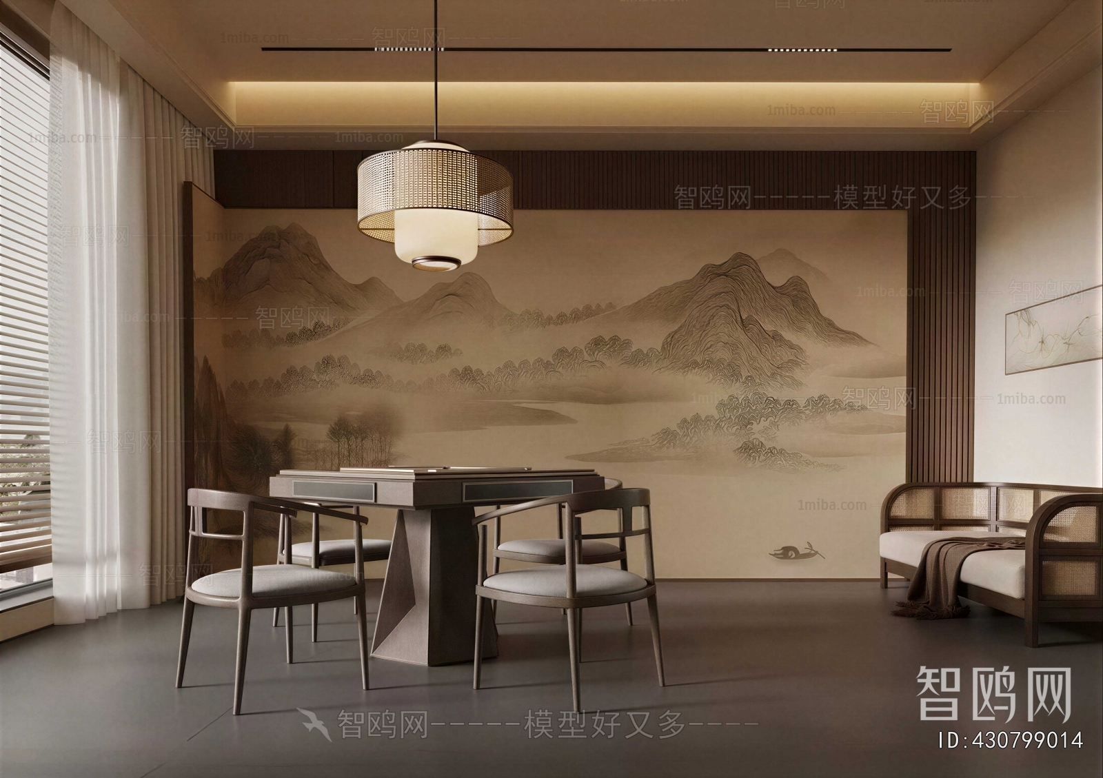 New Chinese Style Chess And Card Room