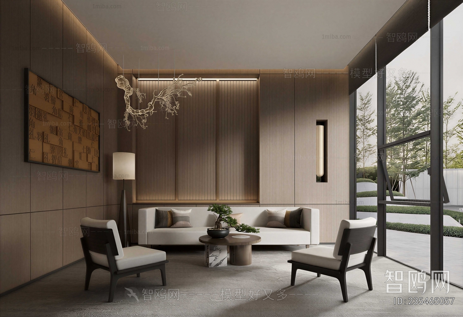 New Chinese Style A Living Room