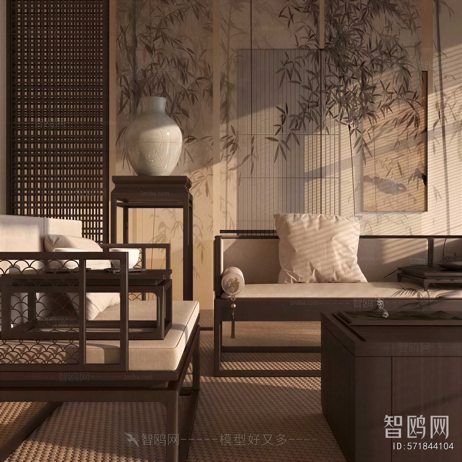 New Chinese Style Sofa Combination