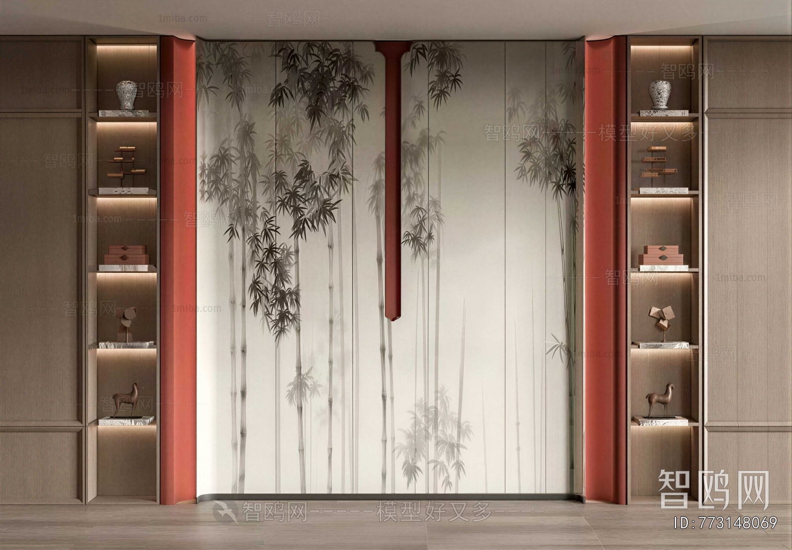 New Chinese Style TV Wall