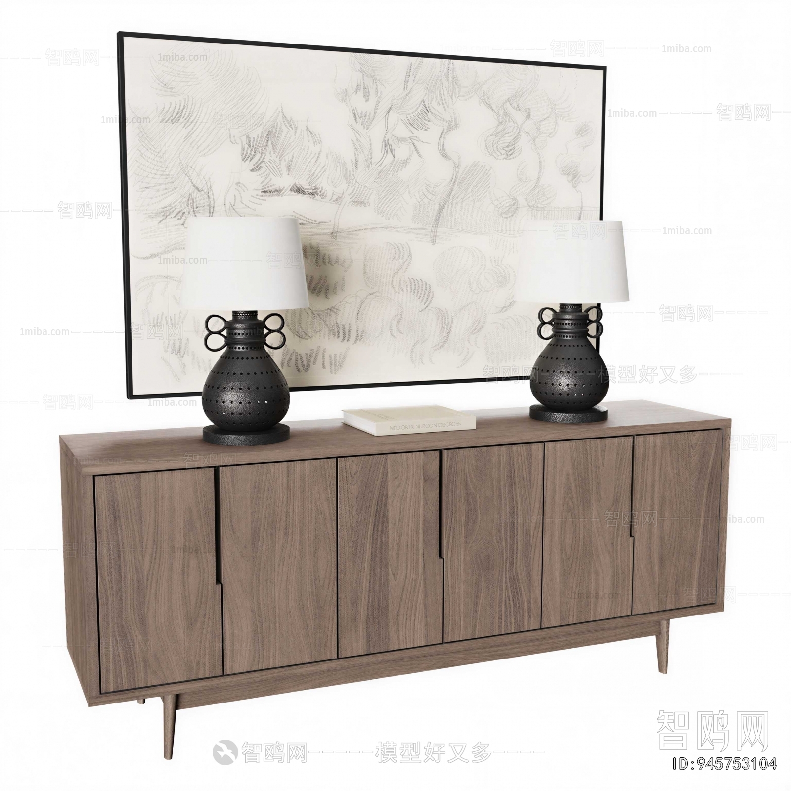 Wabi-sabi Style Side Cabinet