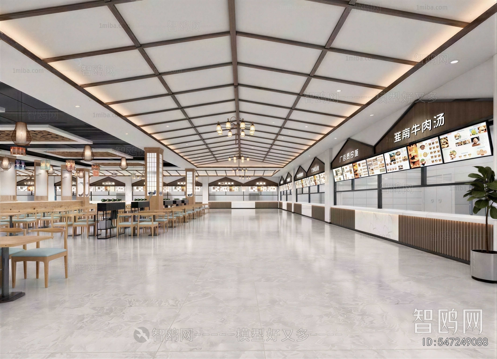 New Chinese Style Office Canteen