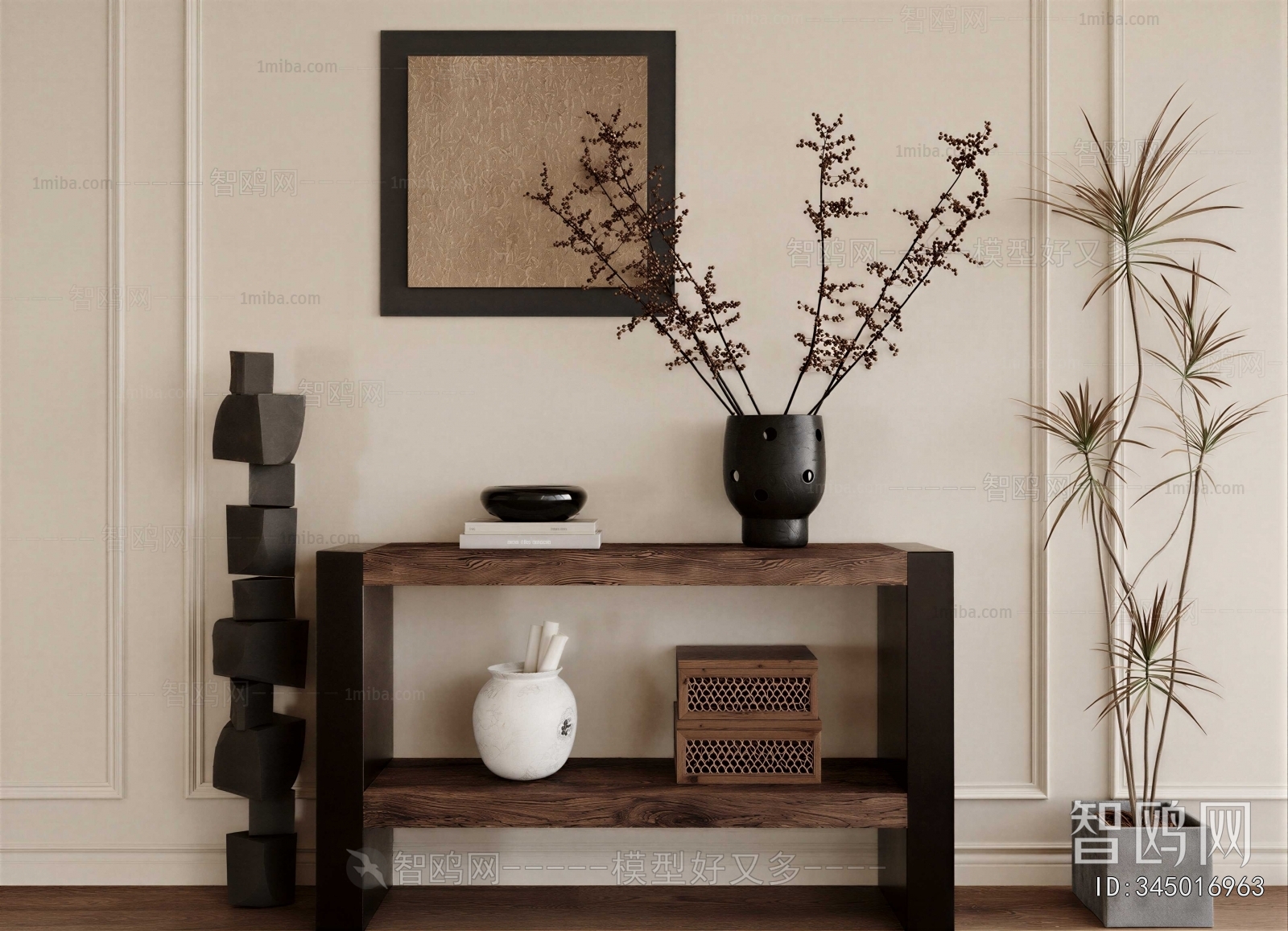 Wabi-sabi Style Entrance Cabinet