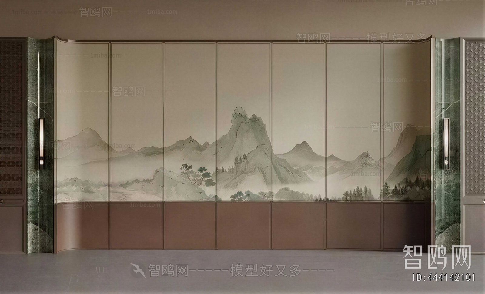 New Chinese Style TV Wall