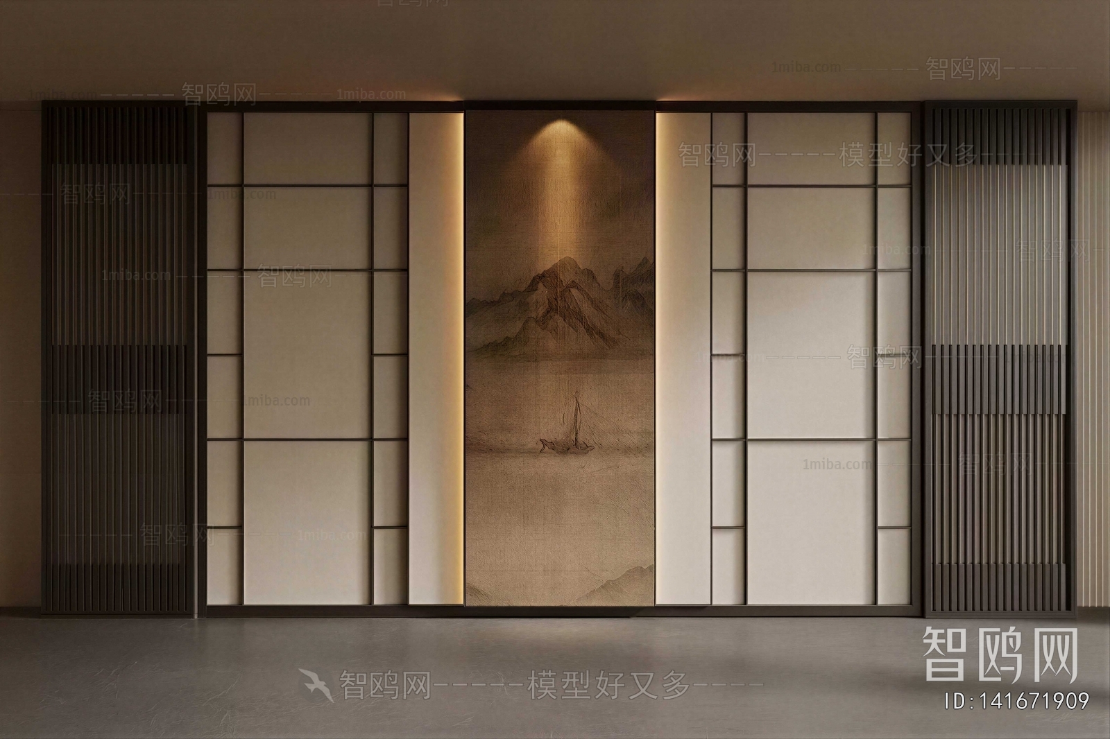 New Chinese Style TV Wall