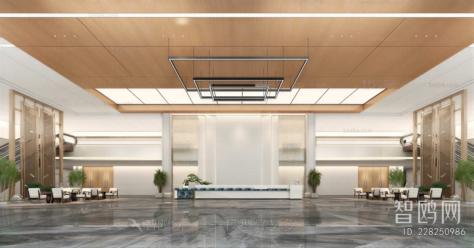 New Chinese Style Office Reception Desk