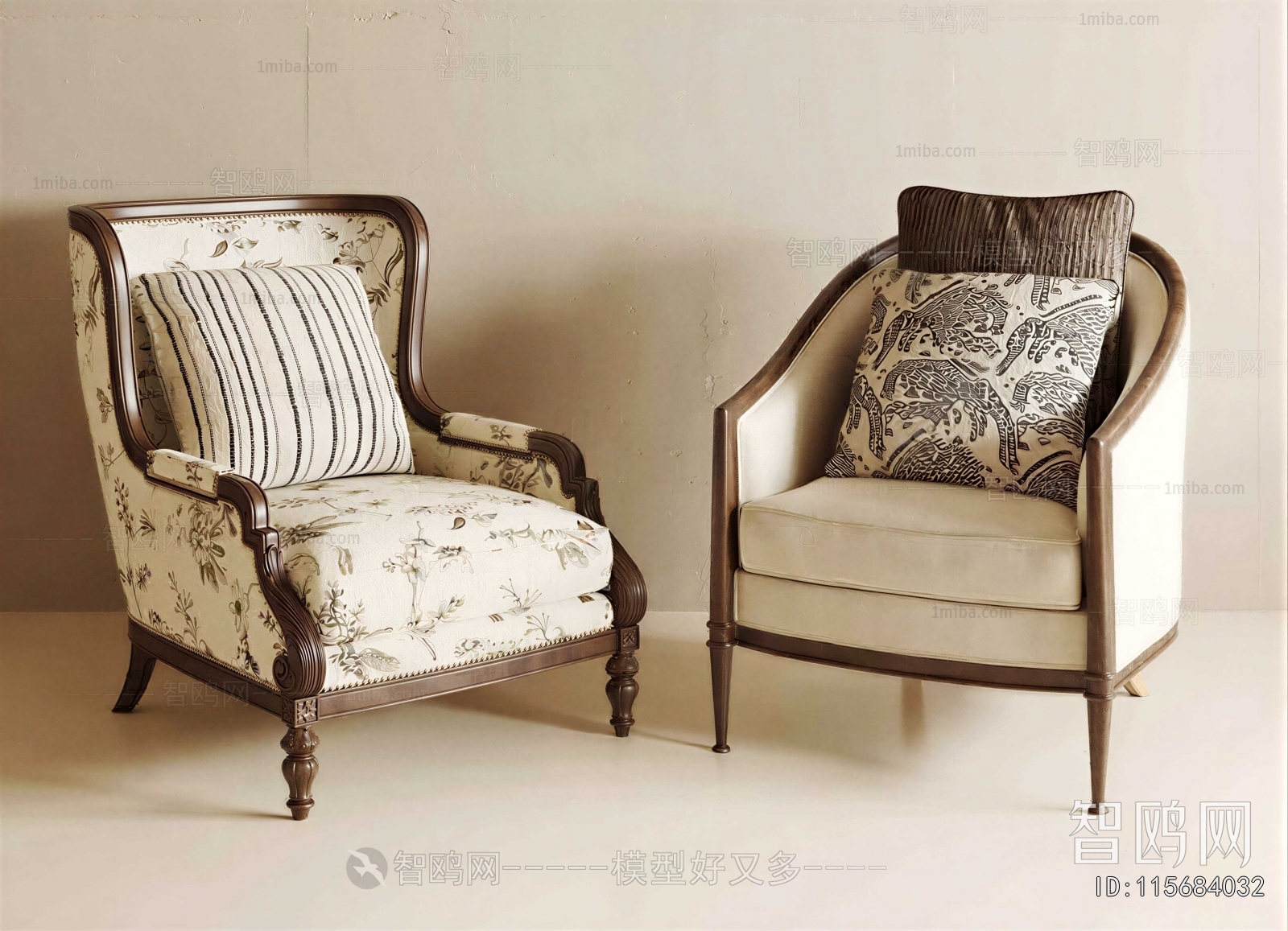 French Style Single Sofa