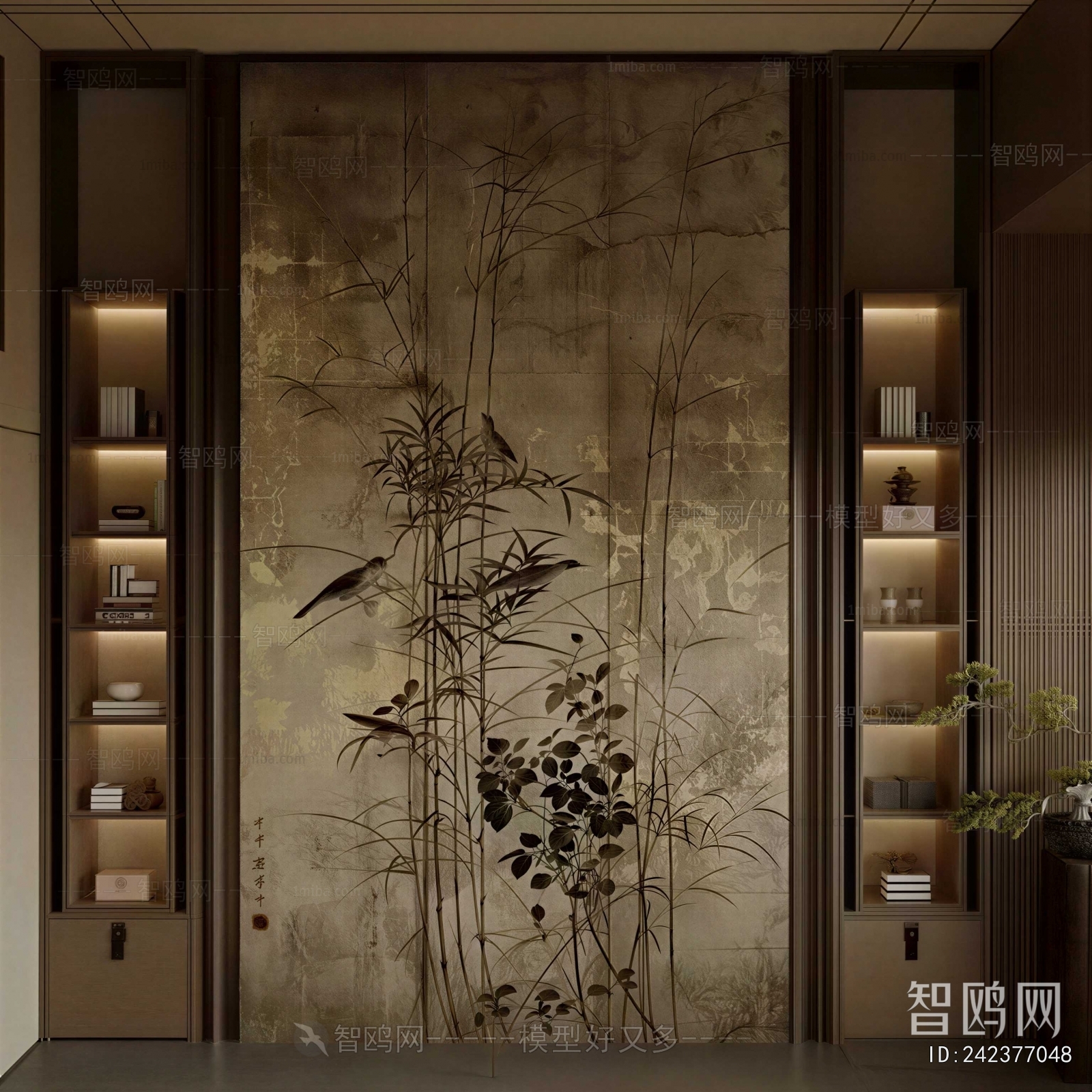 New Chinese Style TV Wall