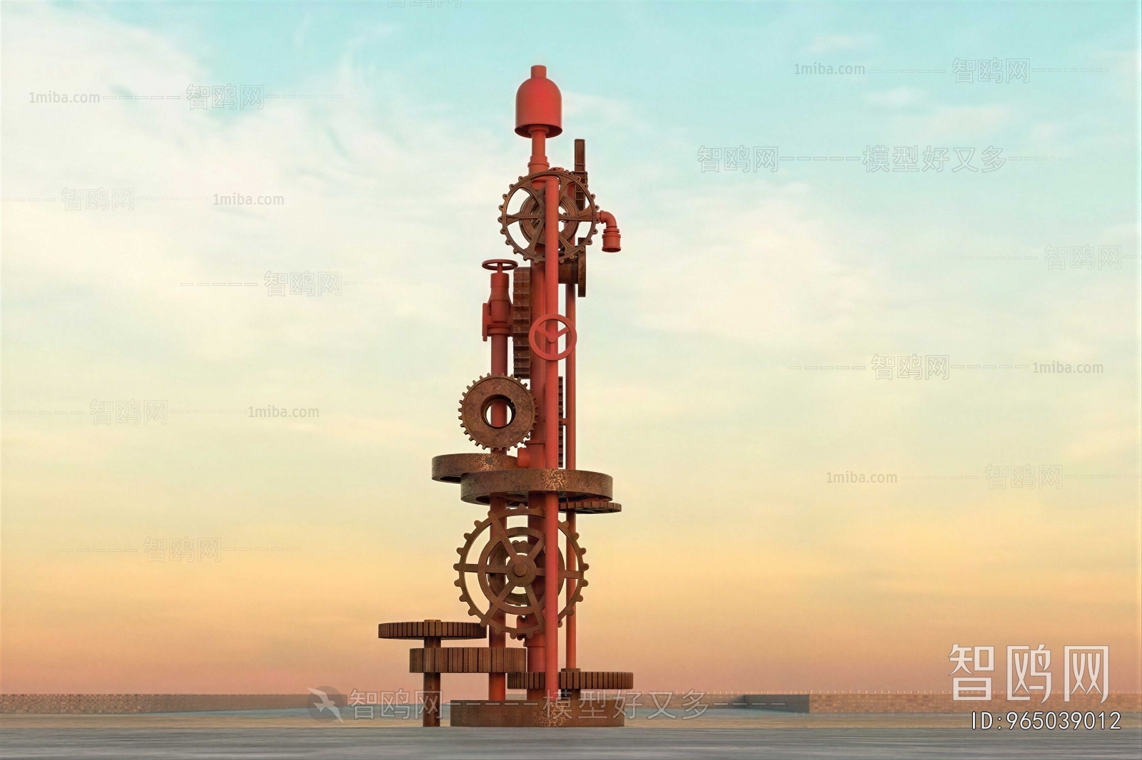 Industrial Style Sculpture Sketch