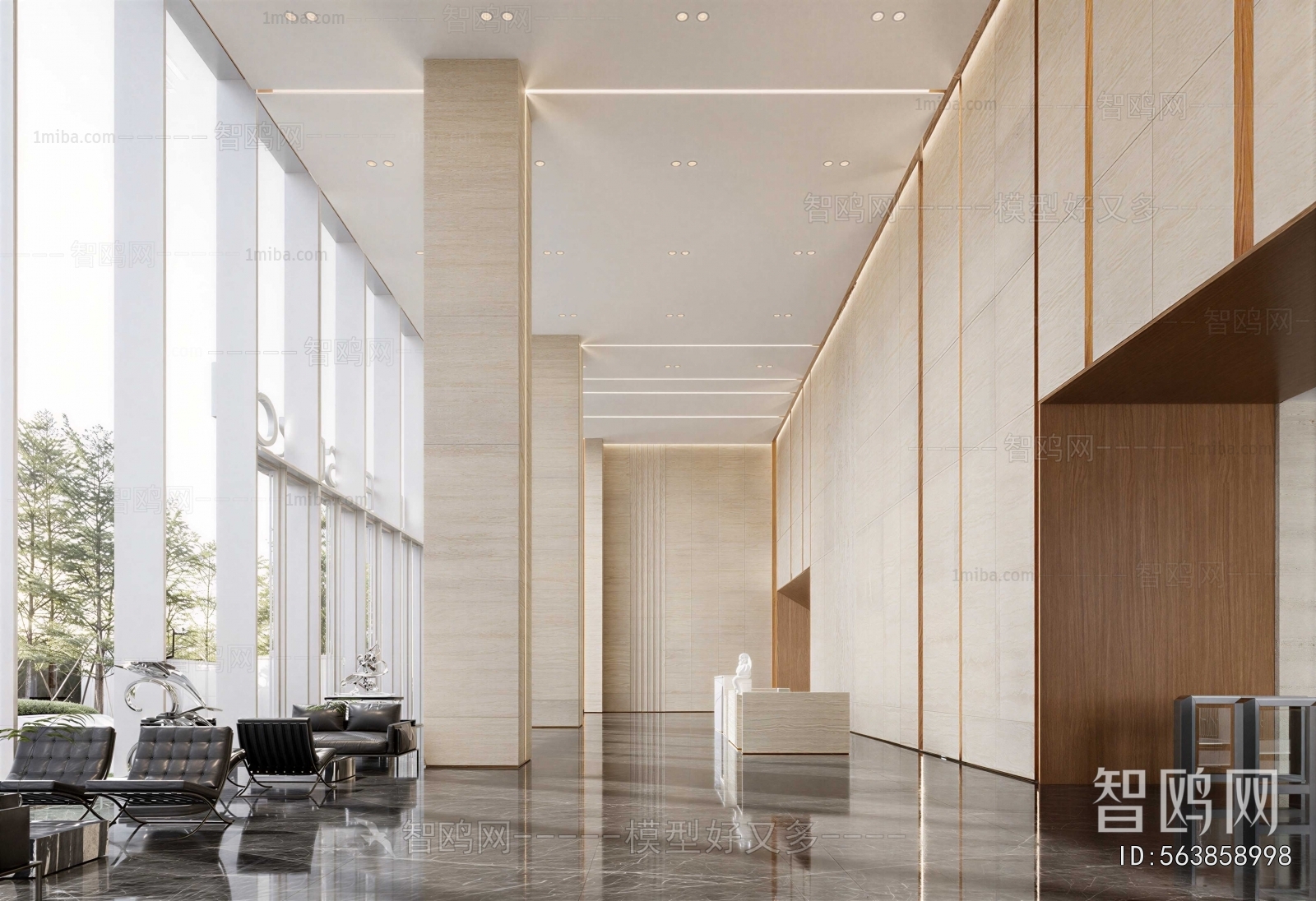 Modern Office Reception Desk