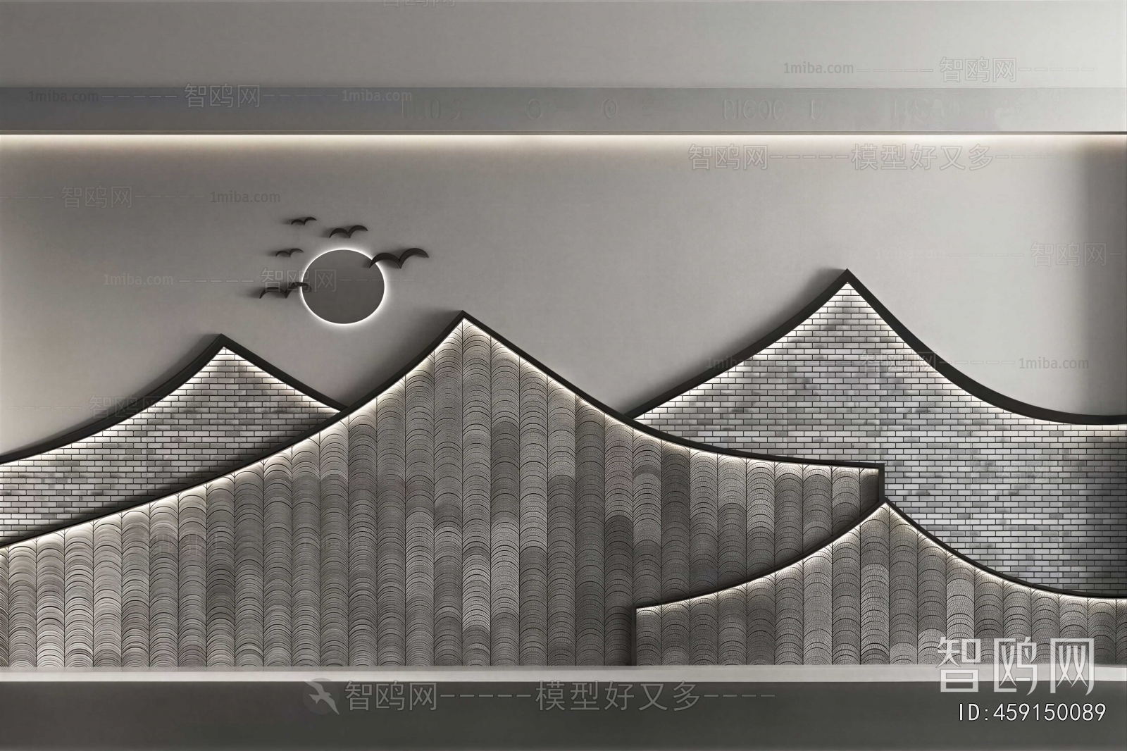 New Chinese Style TV Wall