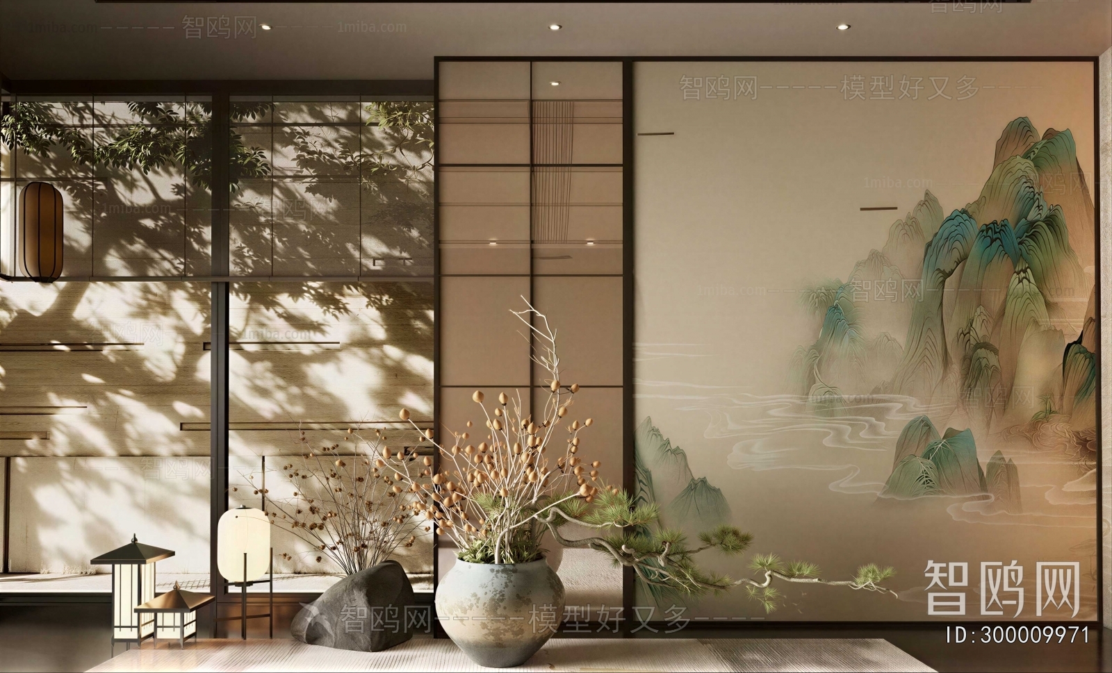 New Chinese Style A Living Room