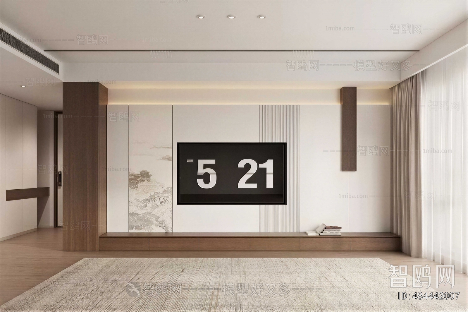 New Chinese Style TV Wall