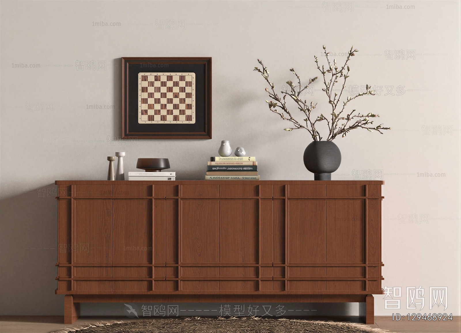 Wabi-sabi Style Side Cabinet