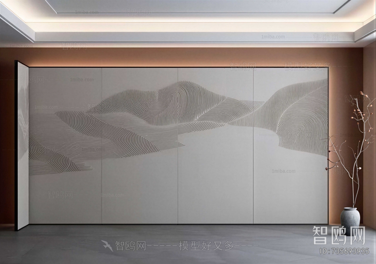 New Chinese Style TV Wall