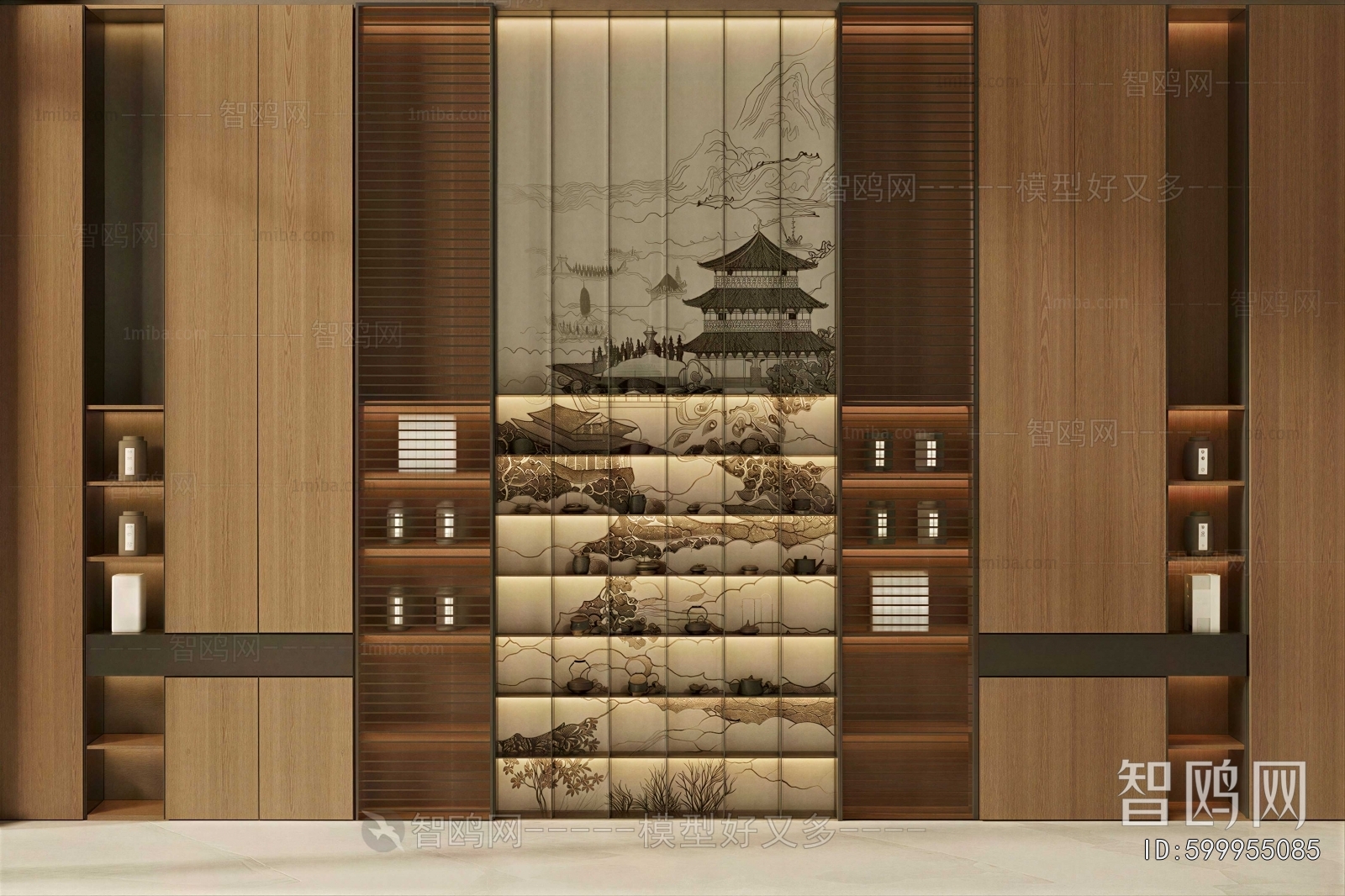 New Chinese Style Decorative Cabinet
