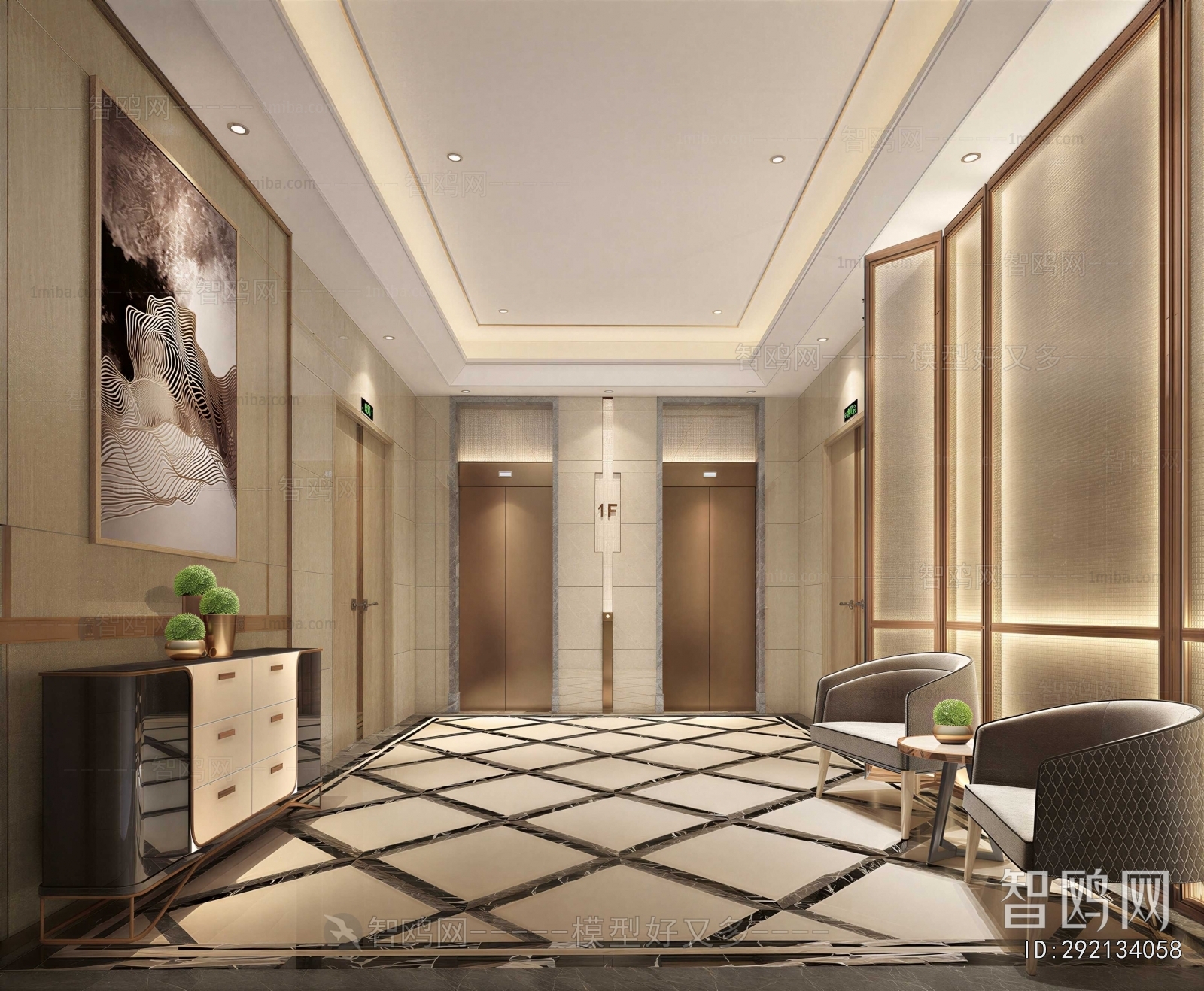 Modern Elevator Hall
