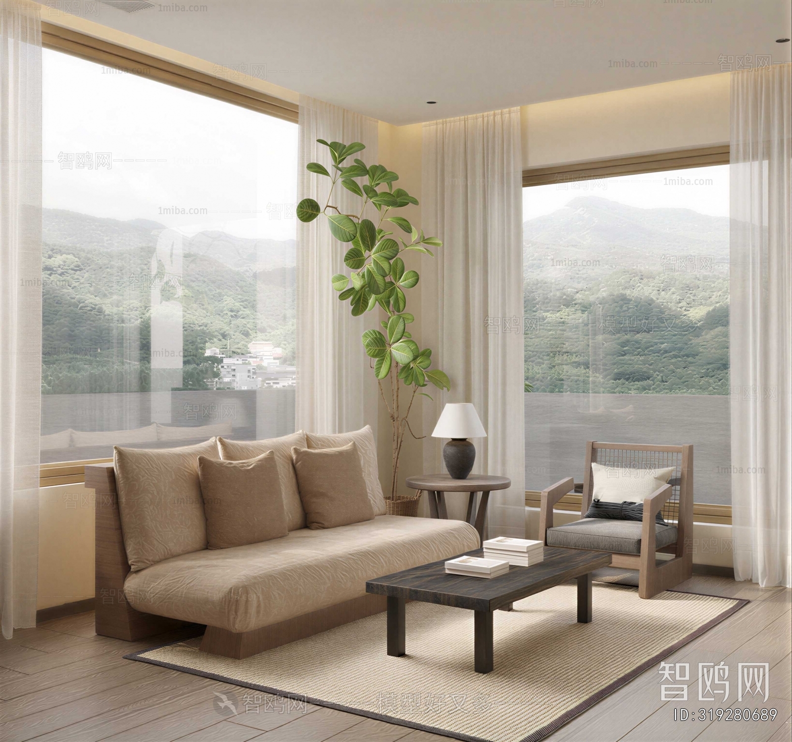 Wabi-sabi Style A Living Room