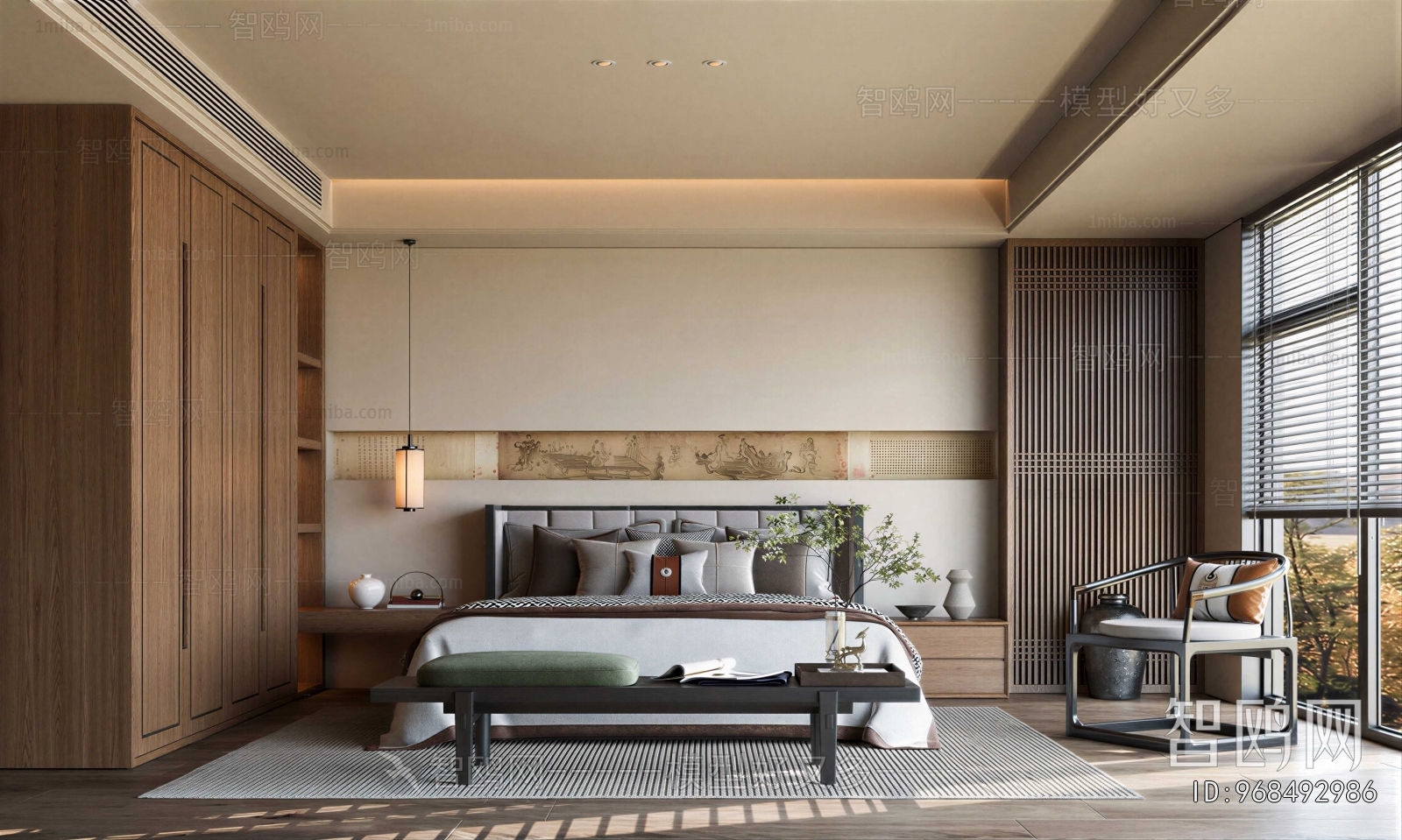 New Chinese Style Bedroom