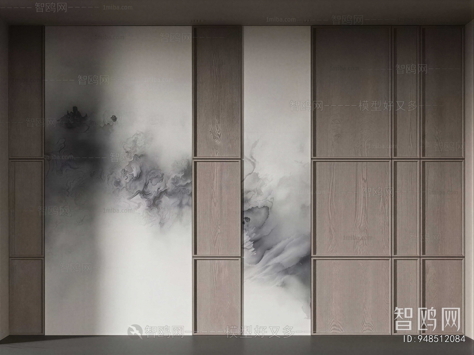 New Chinese Style TV Wall