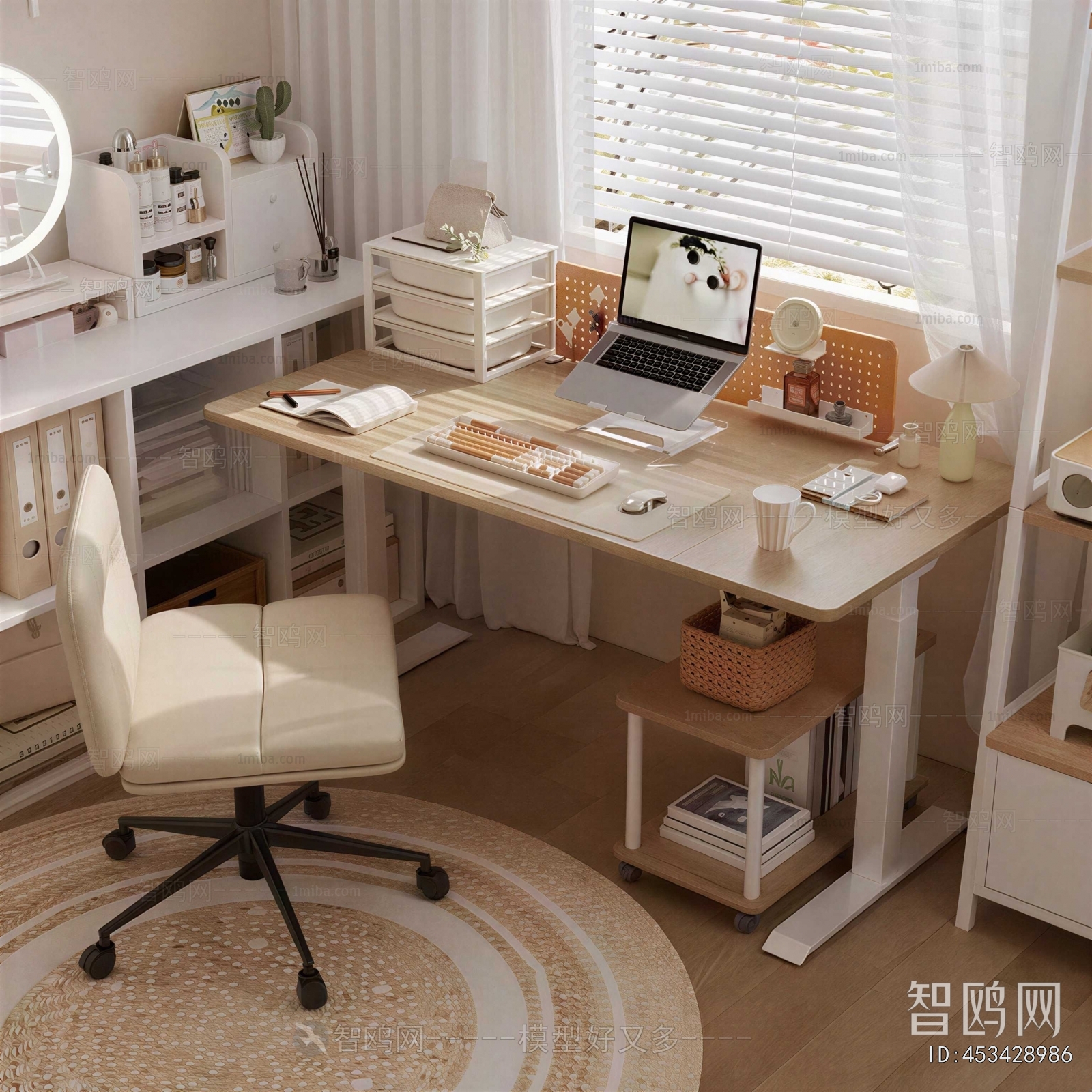 Nordic Style Computer Desk And Chair