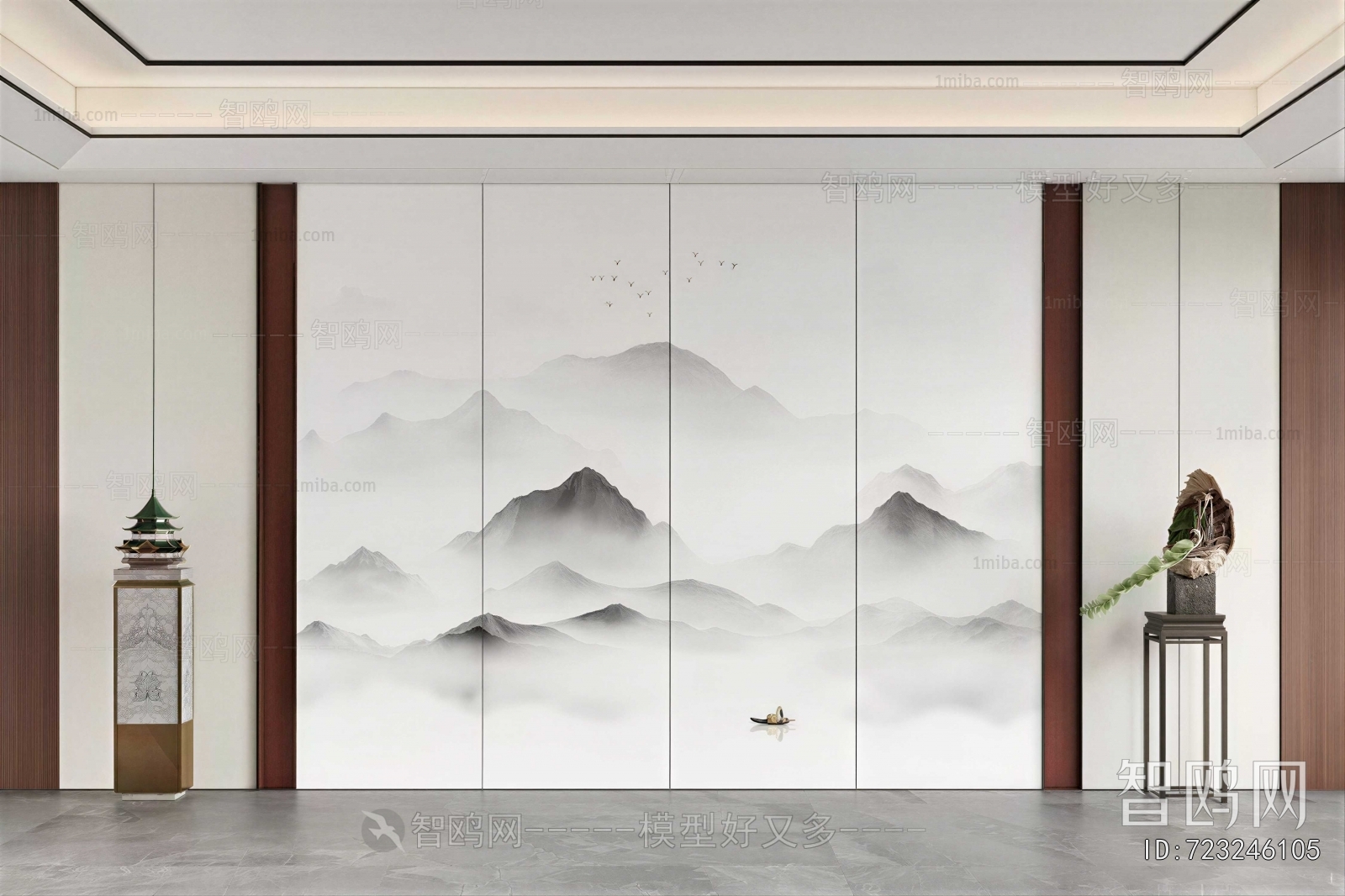 New Chinese Style TV Wall