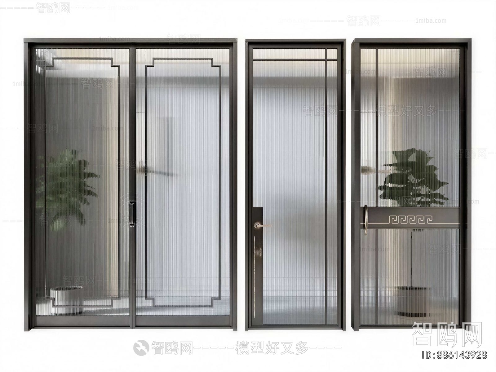New Chinese Style Single Door