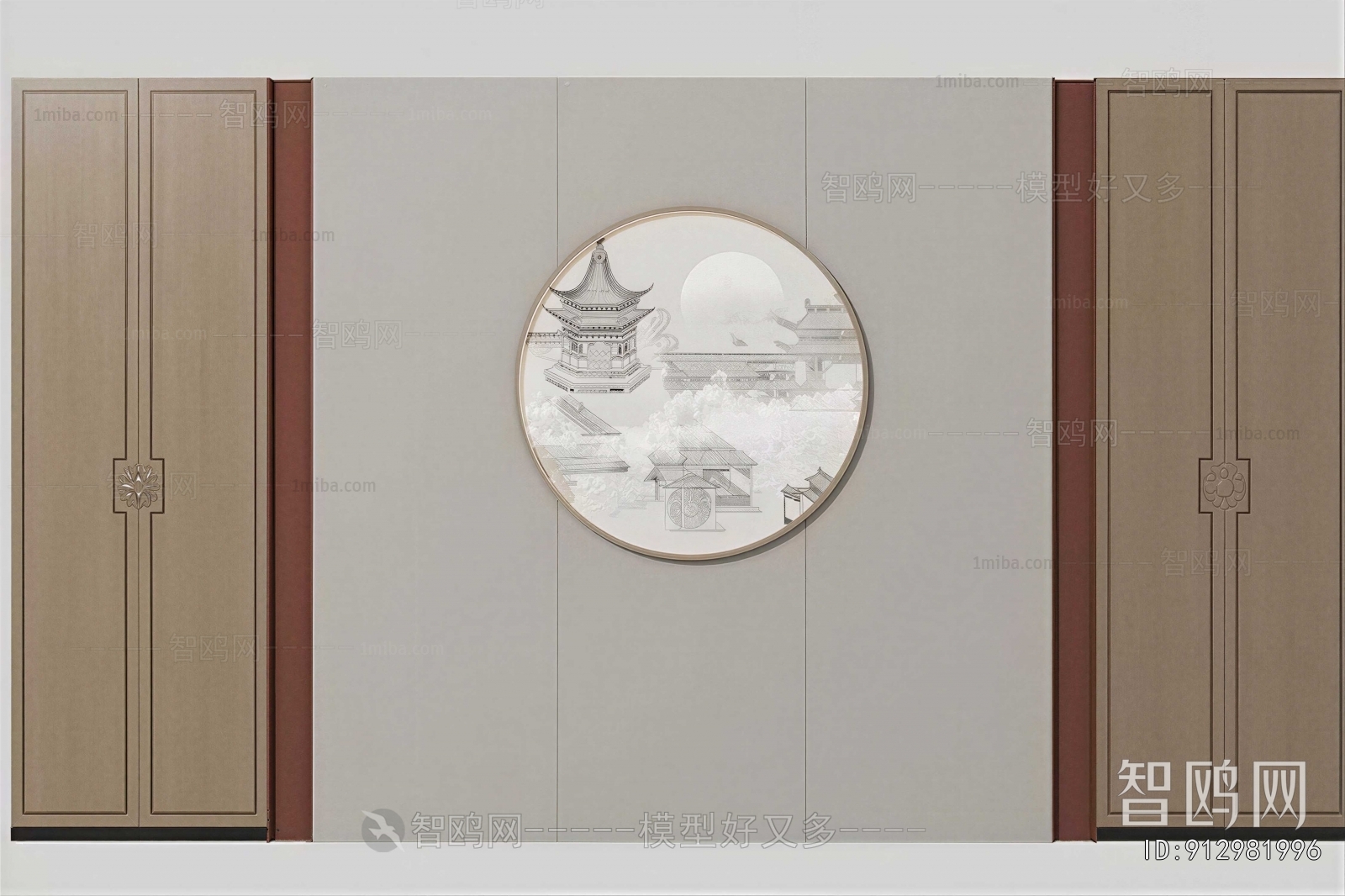 New Chinese Style TV Wall