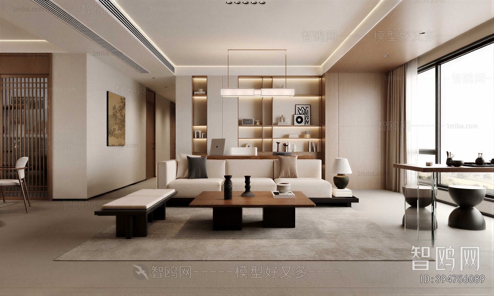 New Chinese Style A Living Room