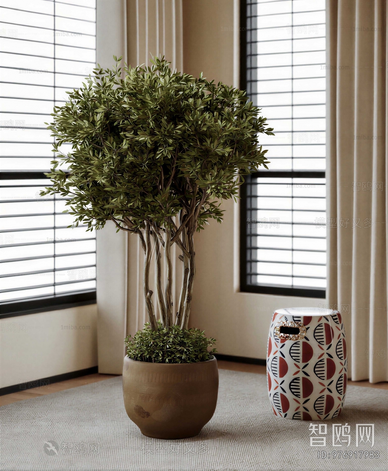 Modern Ground Green Plant Potted Plants