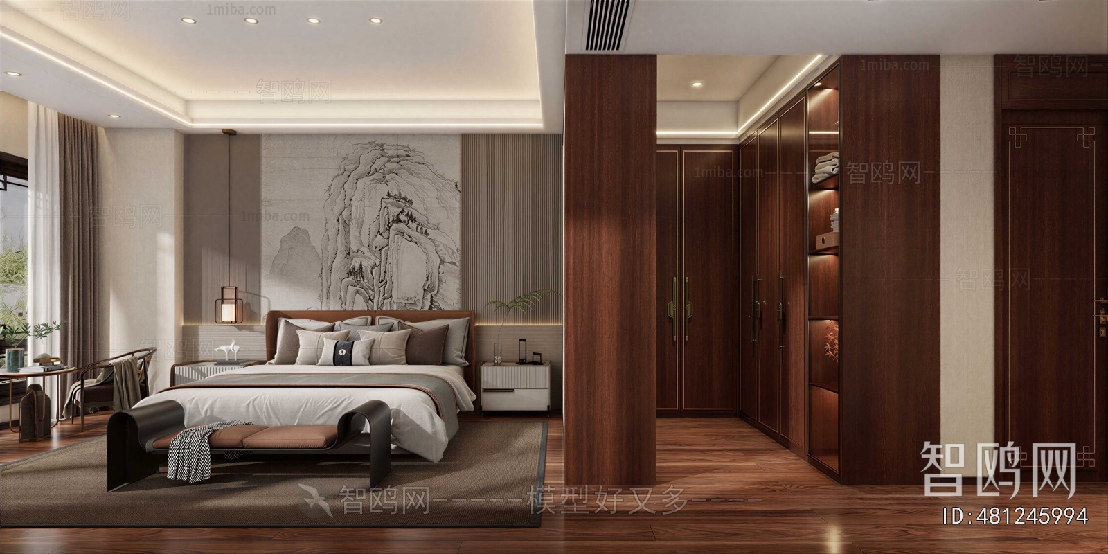 New Chinese Style Bedroom