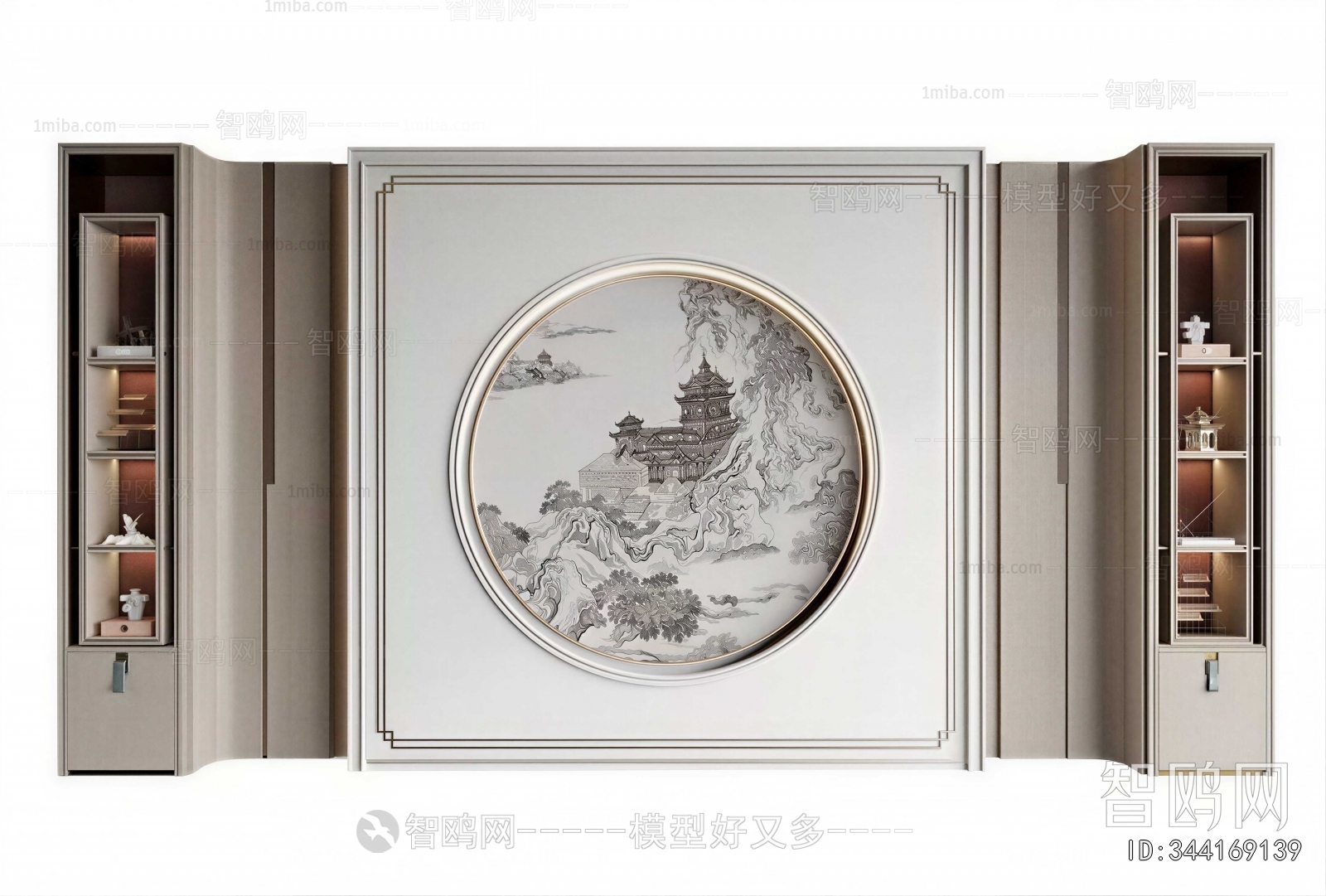 New Chinese Style TV Wall