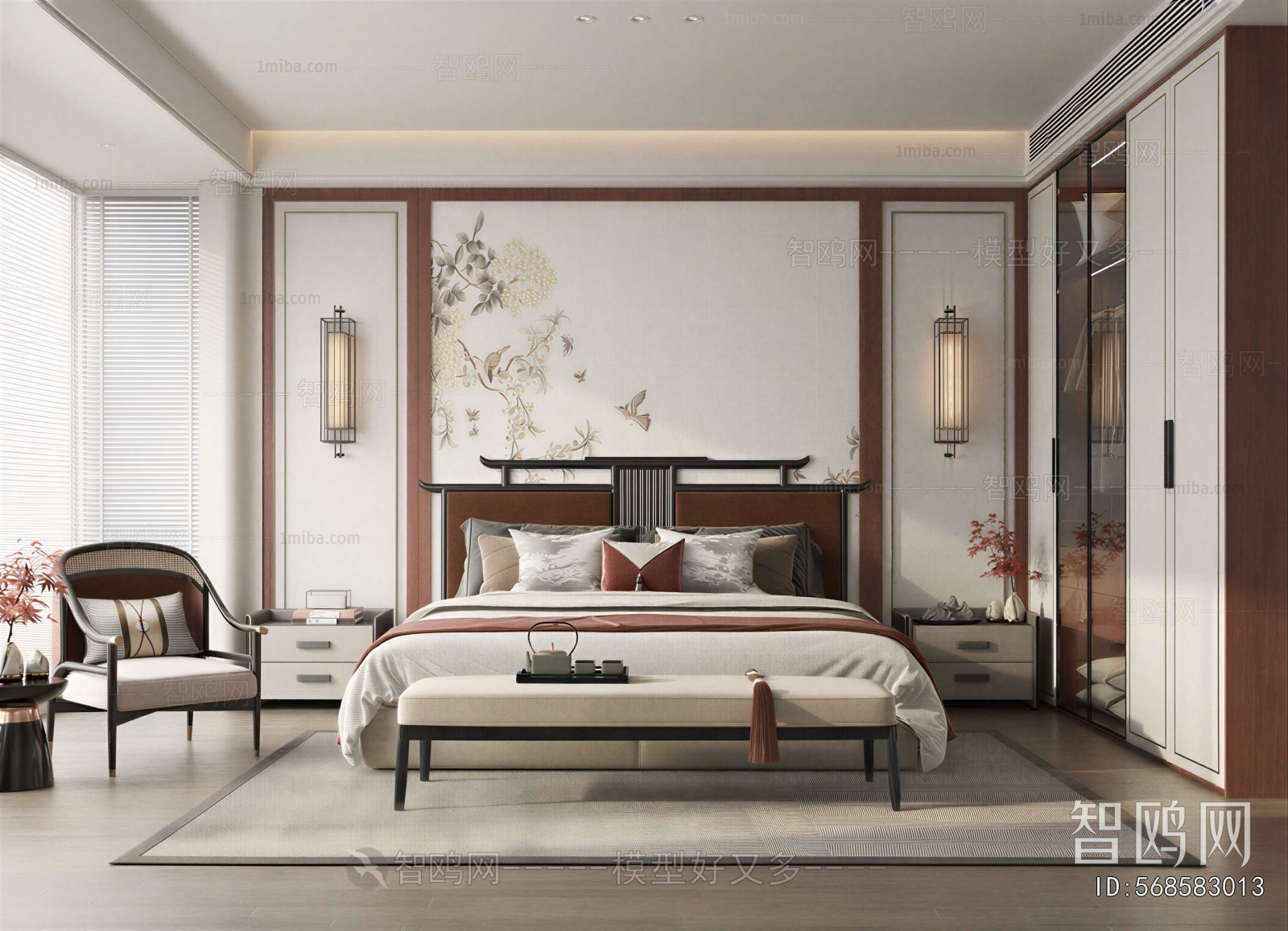New Chinese Style Bedroom
