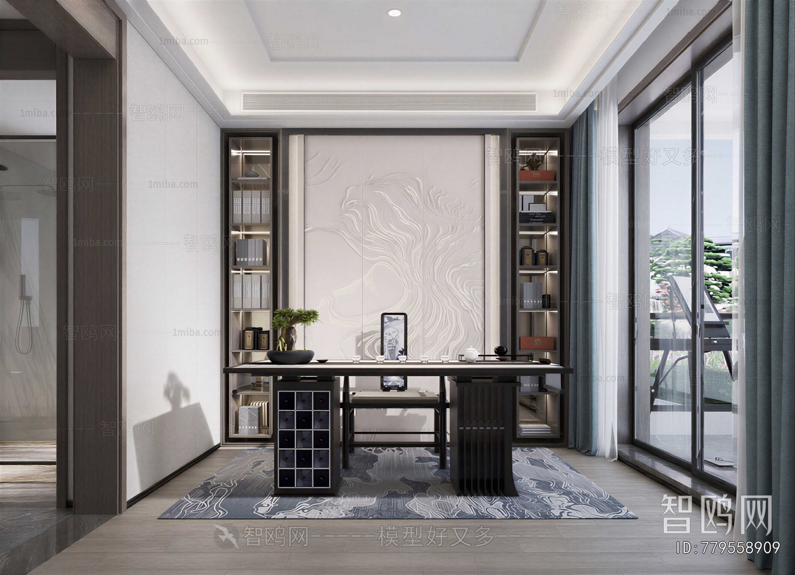 New Chinese Style Study Space