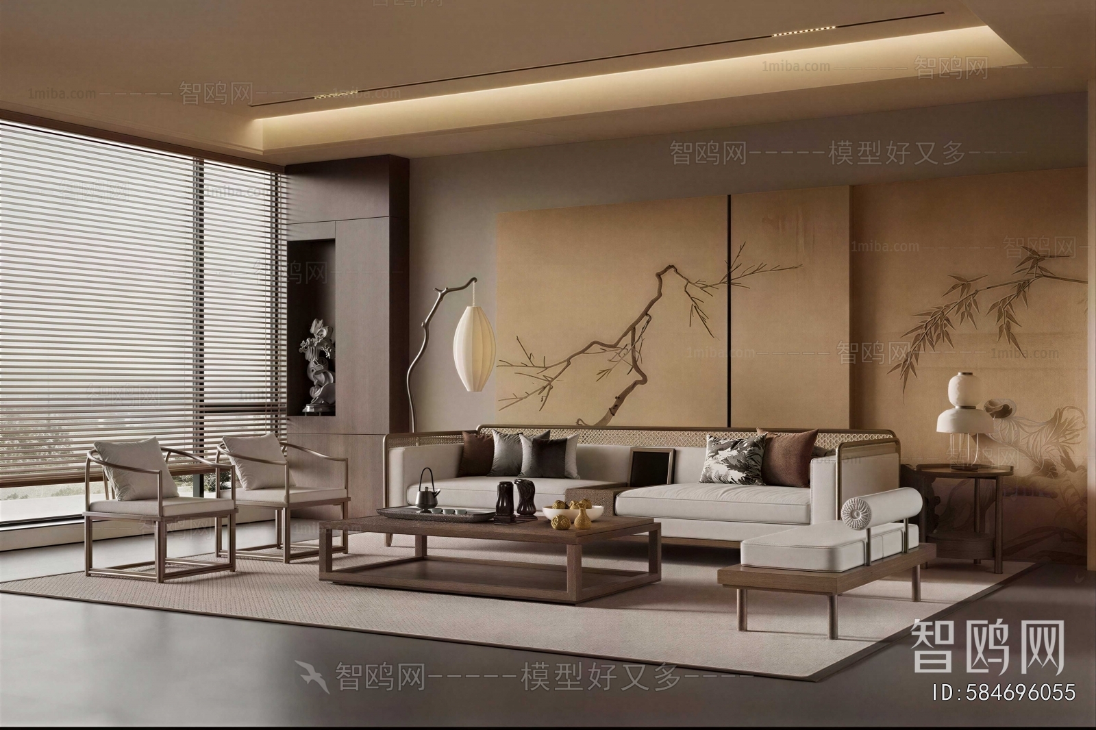 New Chinese Style A Living Room