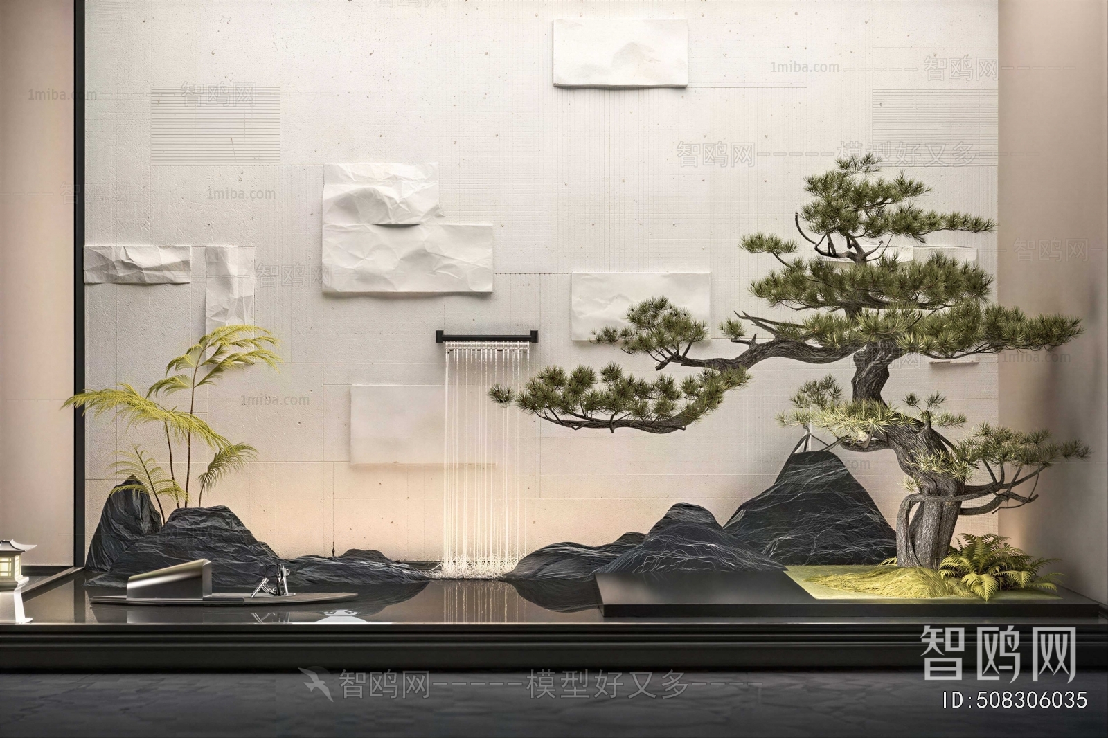 New Chinese Style Rockery Waterscape