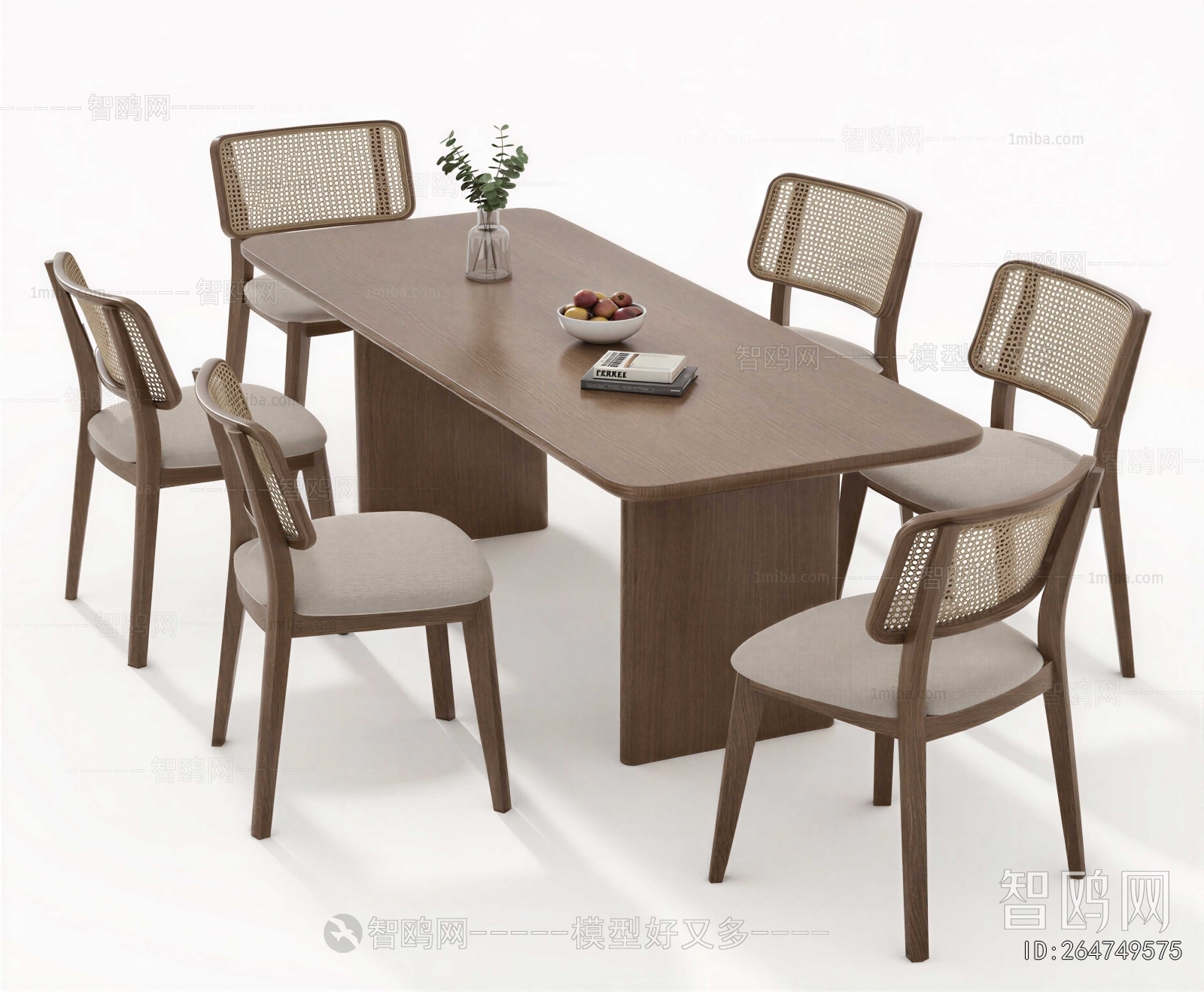 Wabi-sabi Style Dining Table And Chairs