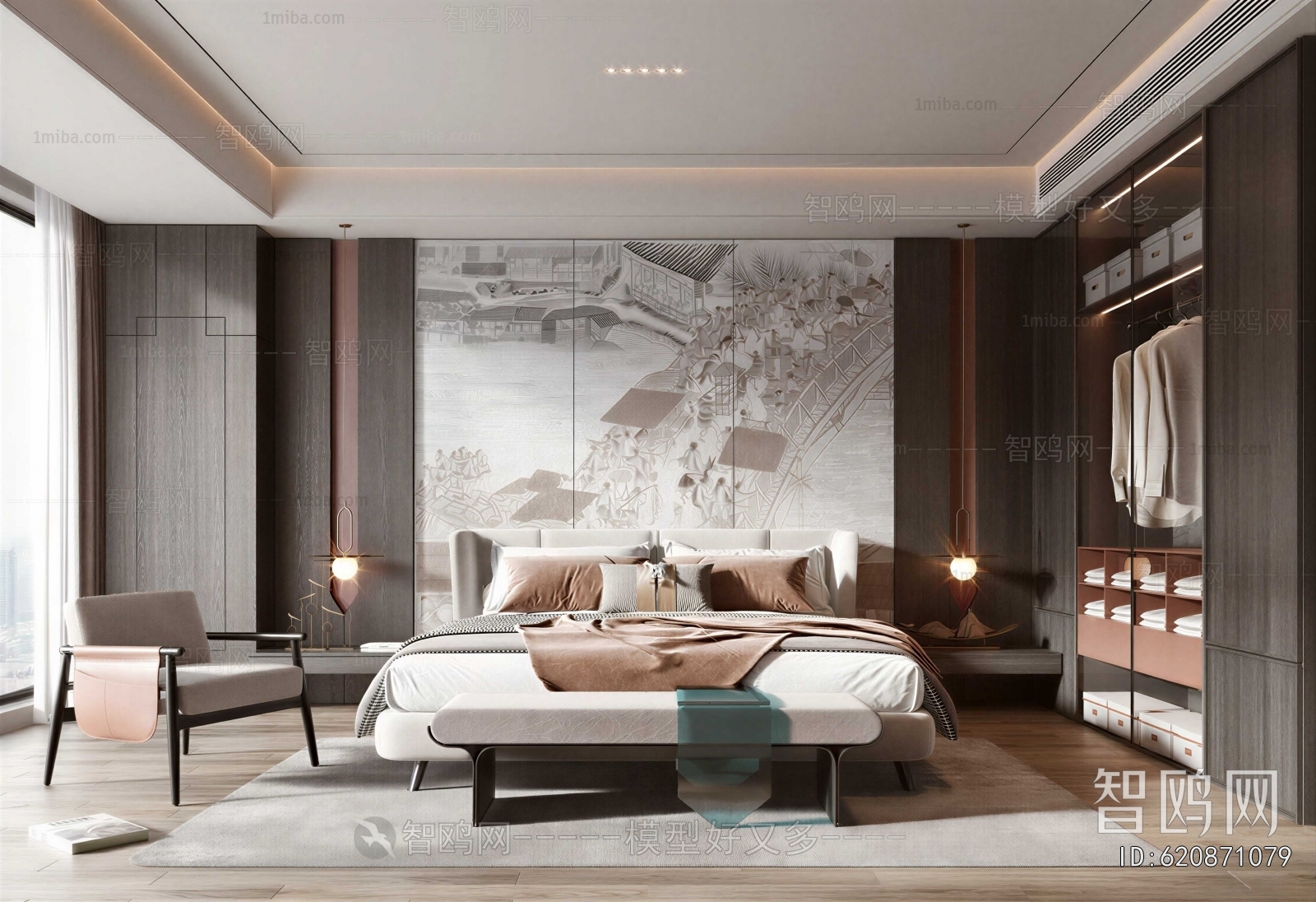 New Chinese Style Bedroom