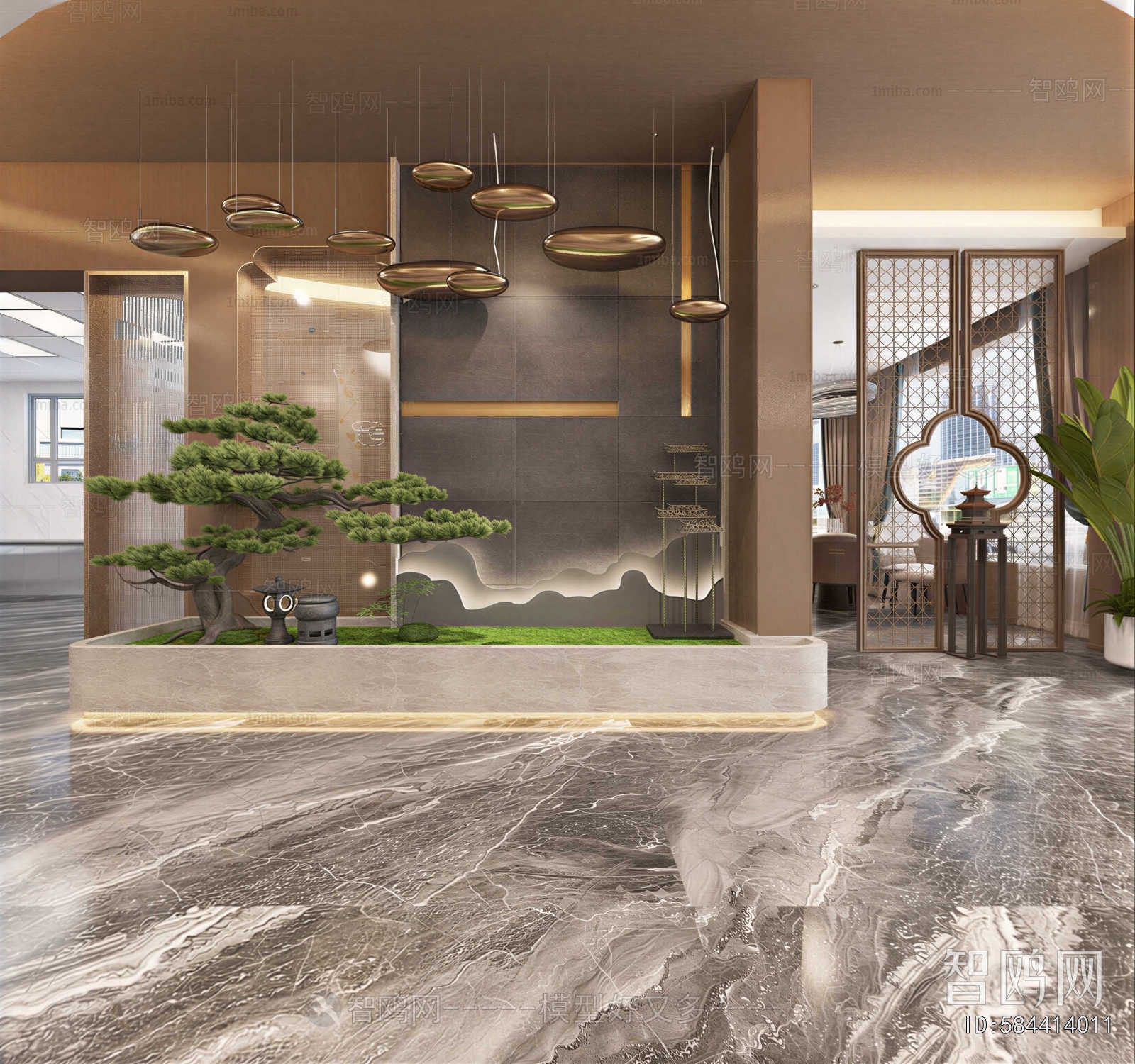 New Chinese Style Office Reception Desk