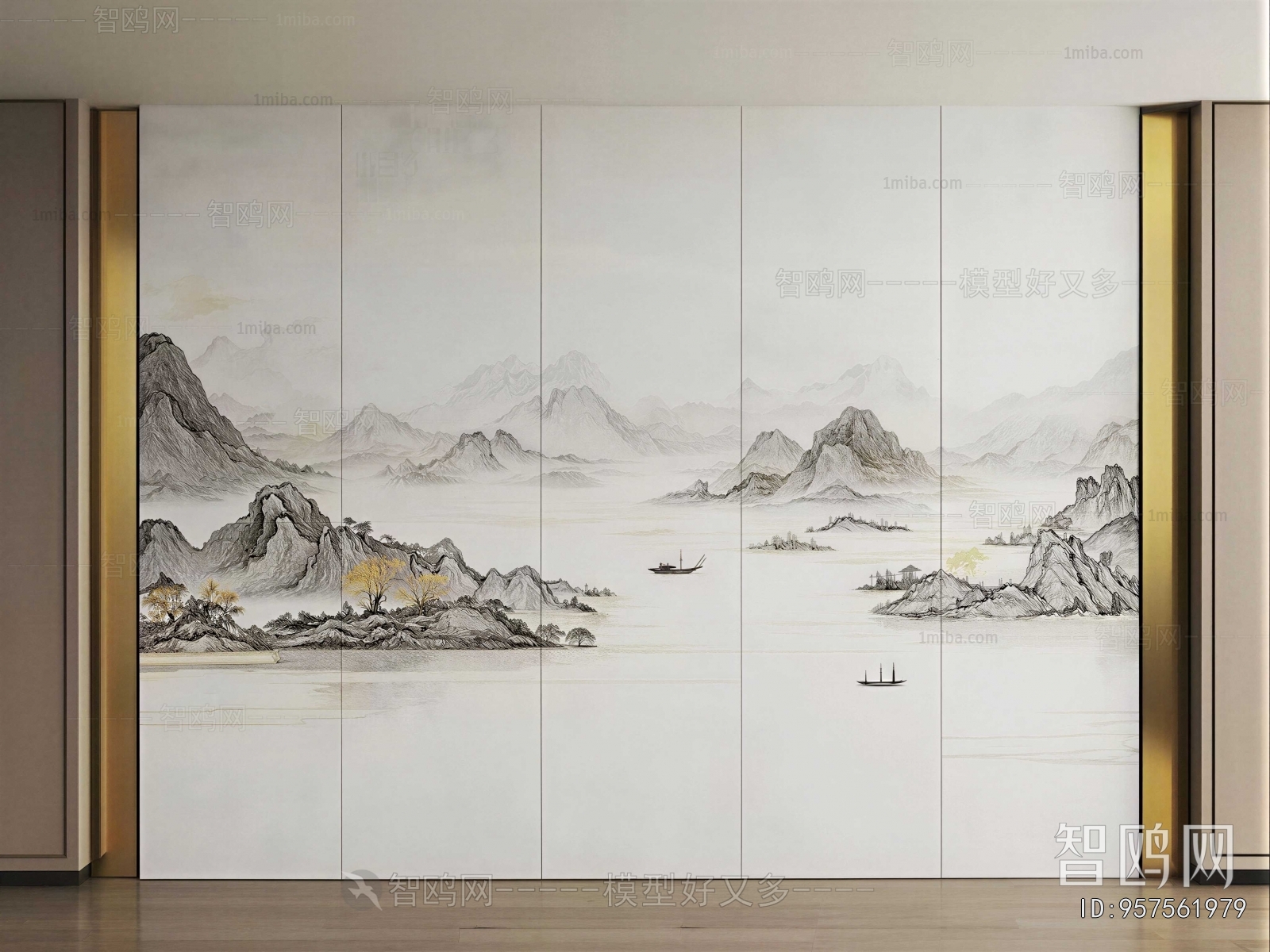 New Chinese Style TV Wall