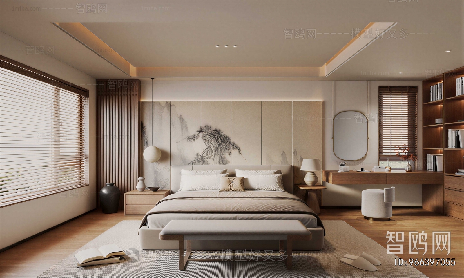 New Chinese Style Bedroom